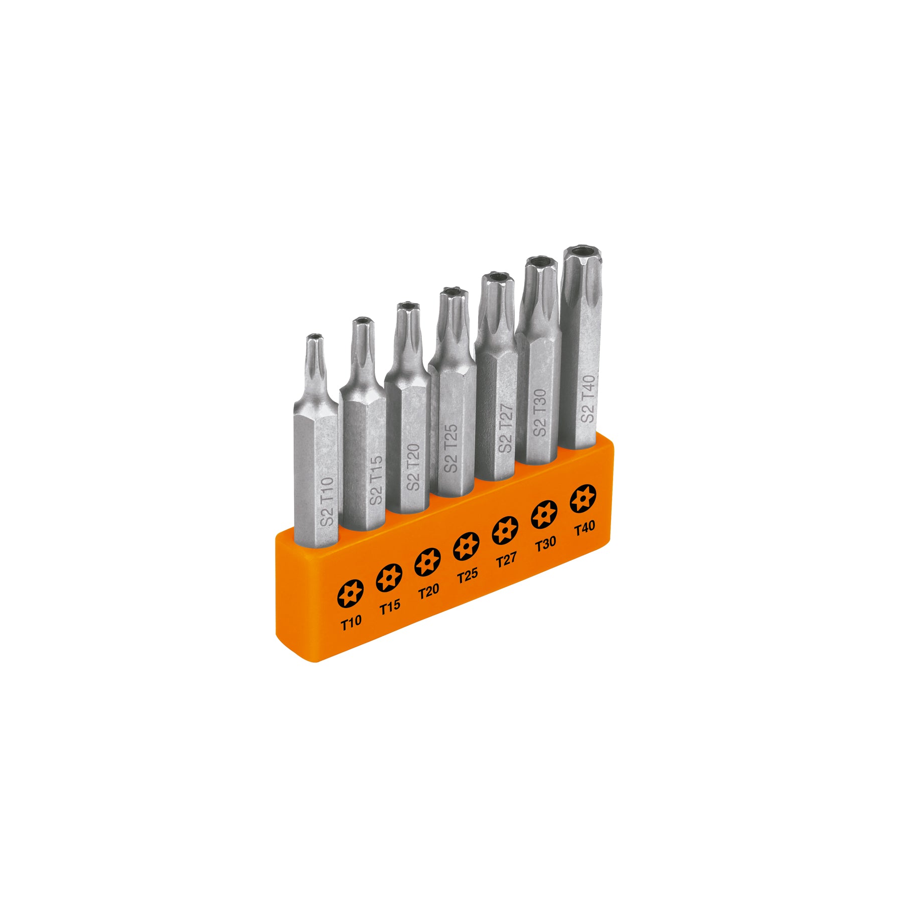 Juego de 7 puntas torx combinadas con seguro largo 2", Expert