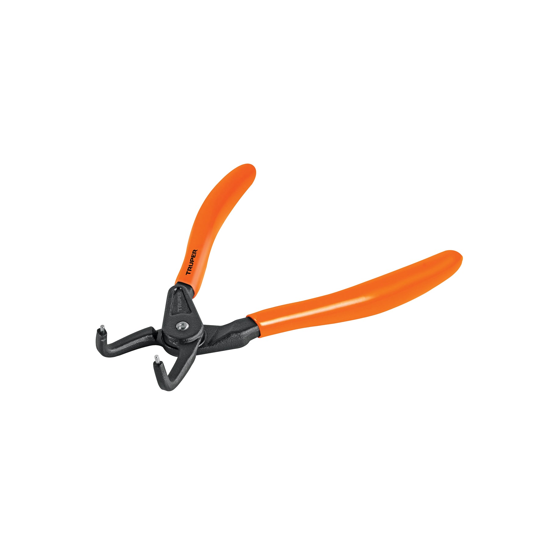 Pinza punta a 90∞ 6-3/4" para cerrar anillos, mango de PVC