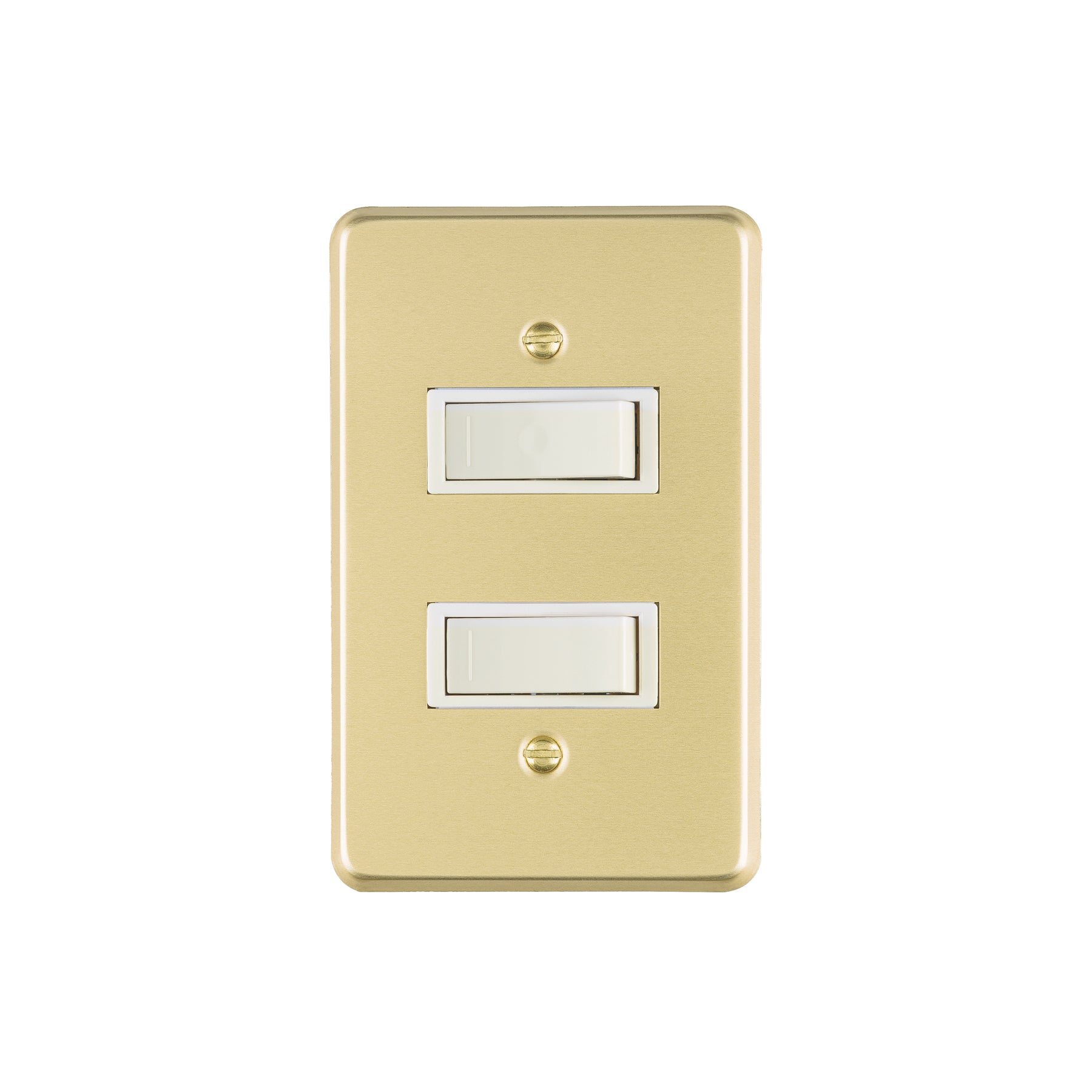 Placa armada 2 interruptores sencillos, línea Económica, Volteck, PA-APDO-E, 46389