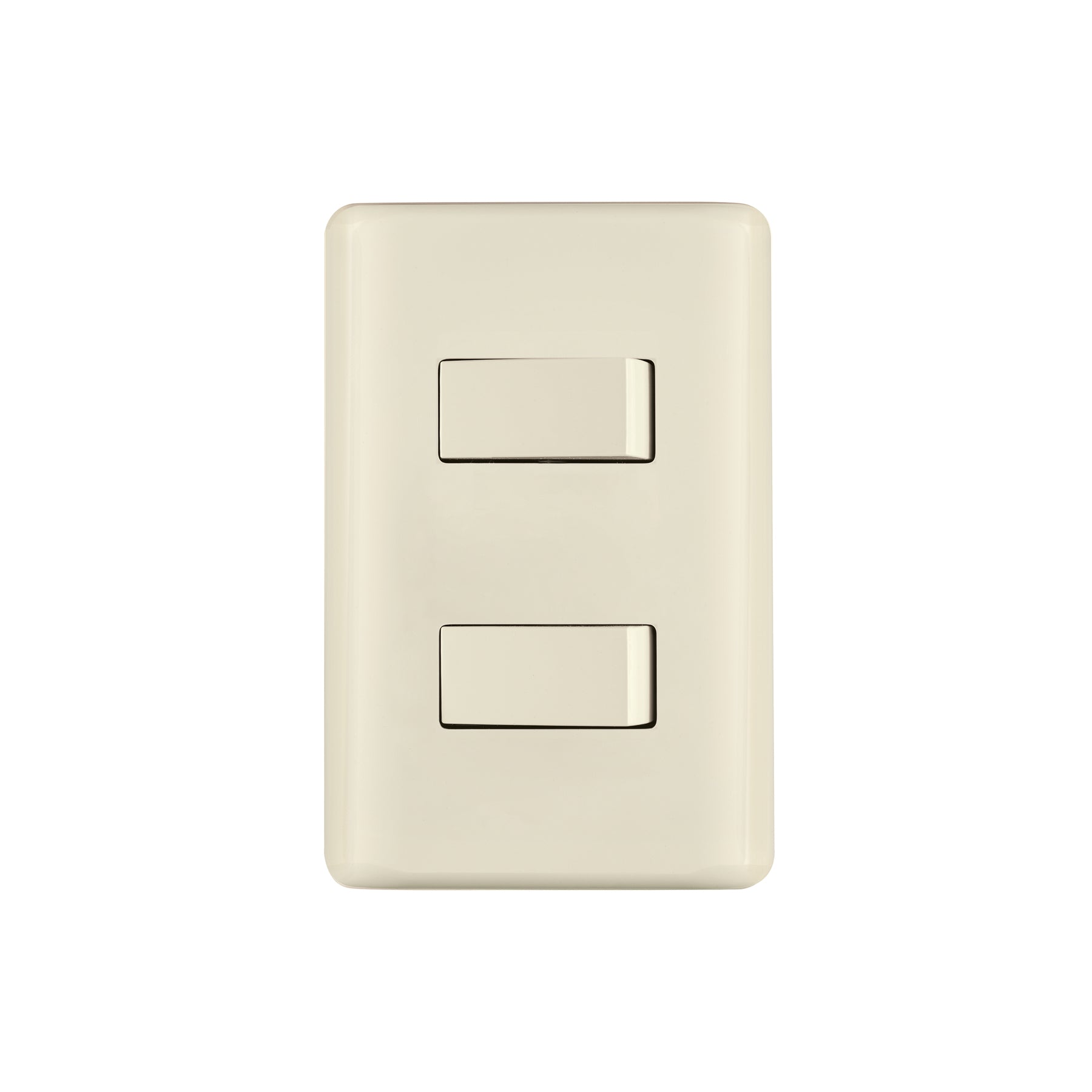 Placa armada 1 interruptor y 1 escalera, marfil, BASIC, Volteck, PA-APDO-EBI, 26639
