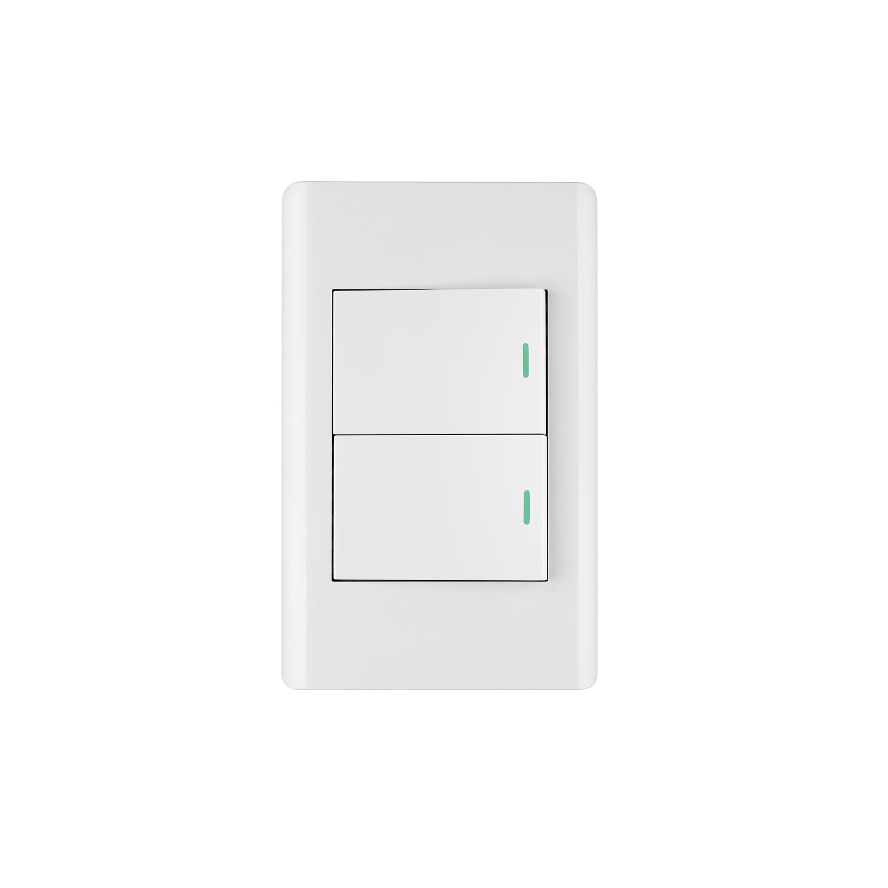Placa armada blanca 2 interruptores 1.5 módeloulos, Lisboa