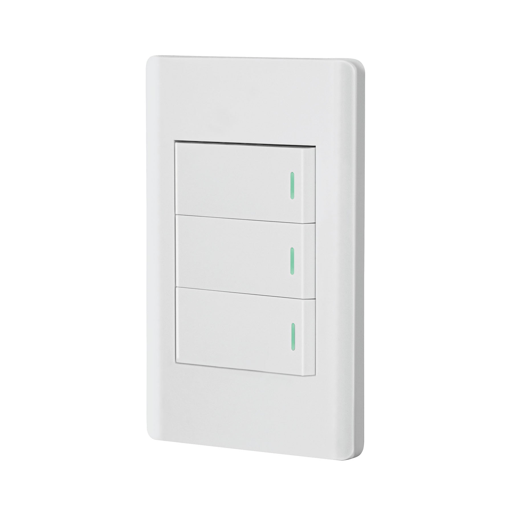 Placa armada blanca 2 interruptores 1 de 3 vías 1 mód,Lisboa, Volteck, PA-APTR-ELB, 47957
