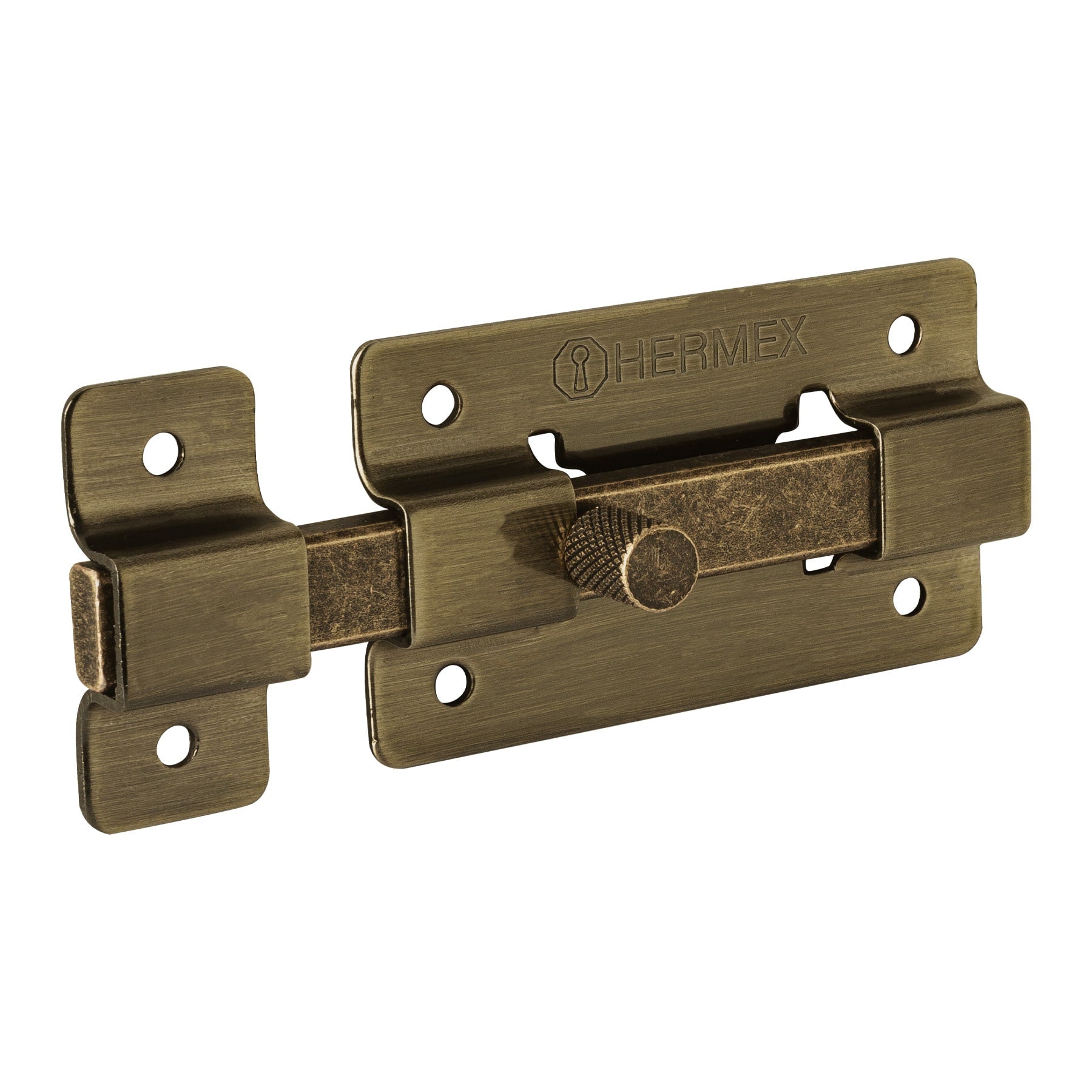 Pasador de barra plana 3", latón antiguo, Hermex