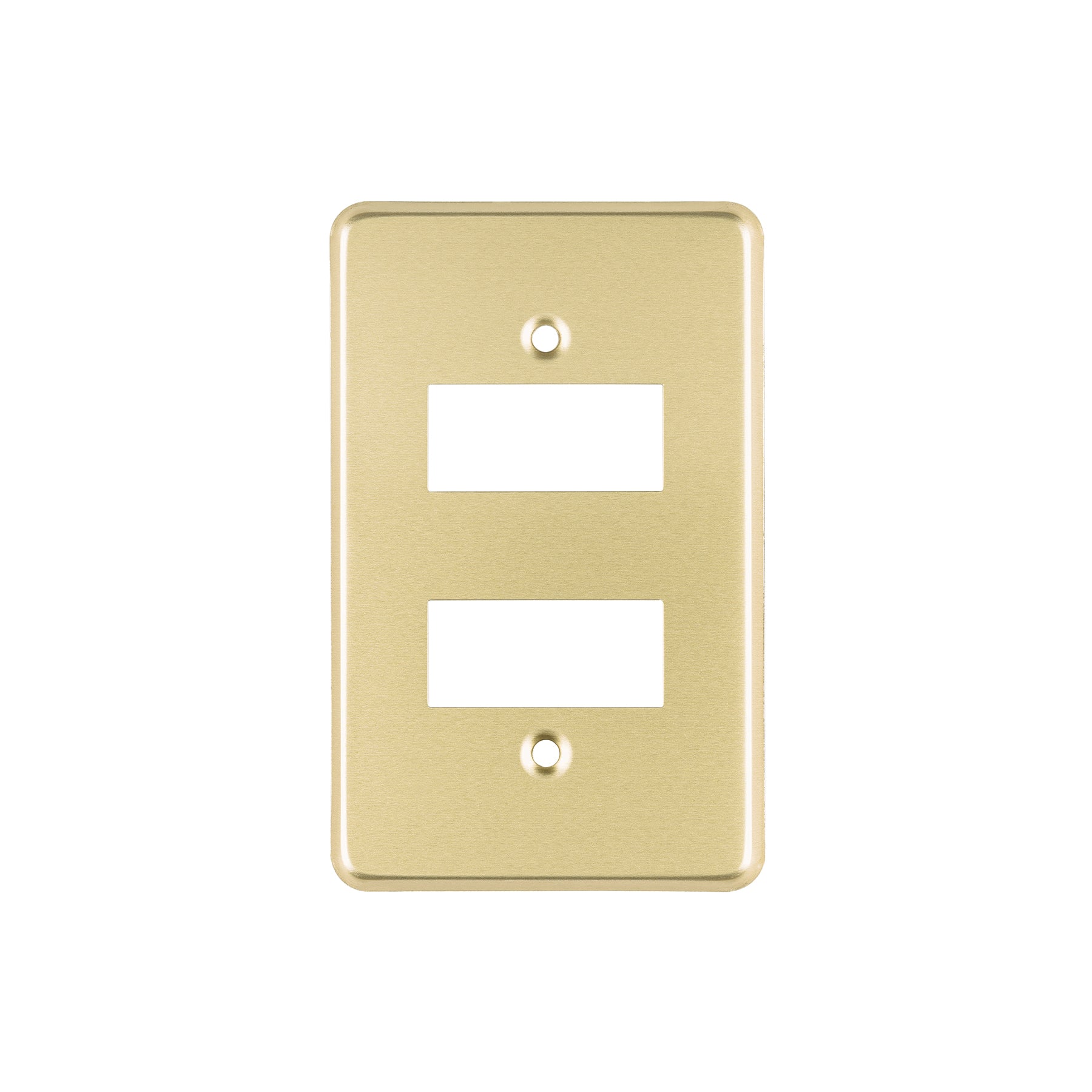 Placa 2 módulos, de aluminio, línea Económica, Volteck, PADO-E, 46436
