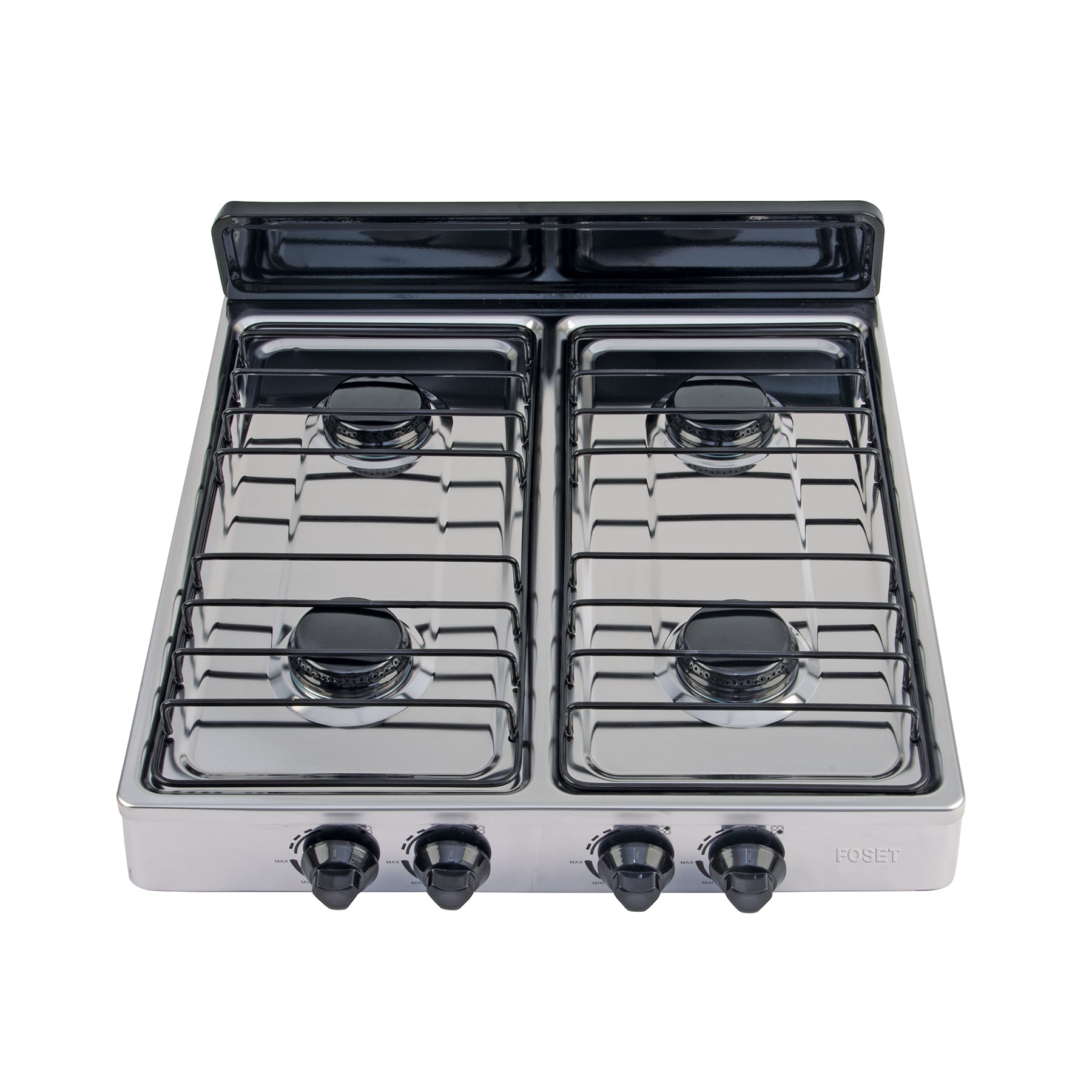 Parrilla de gas de sobreponer 4 quemadores, inoxidable Foset