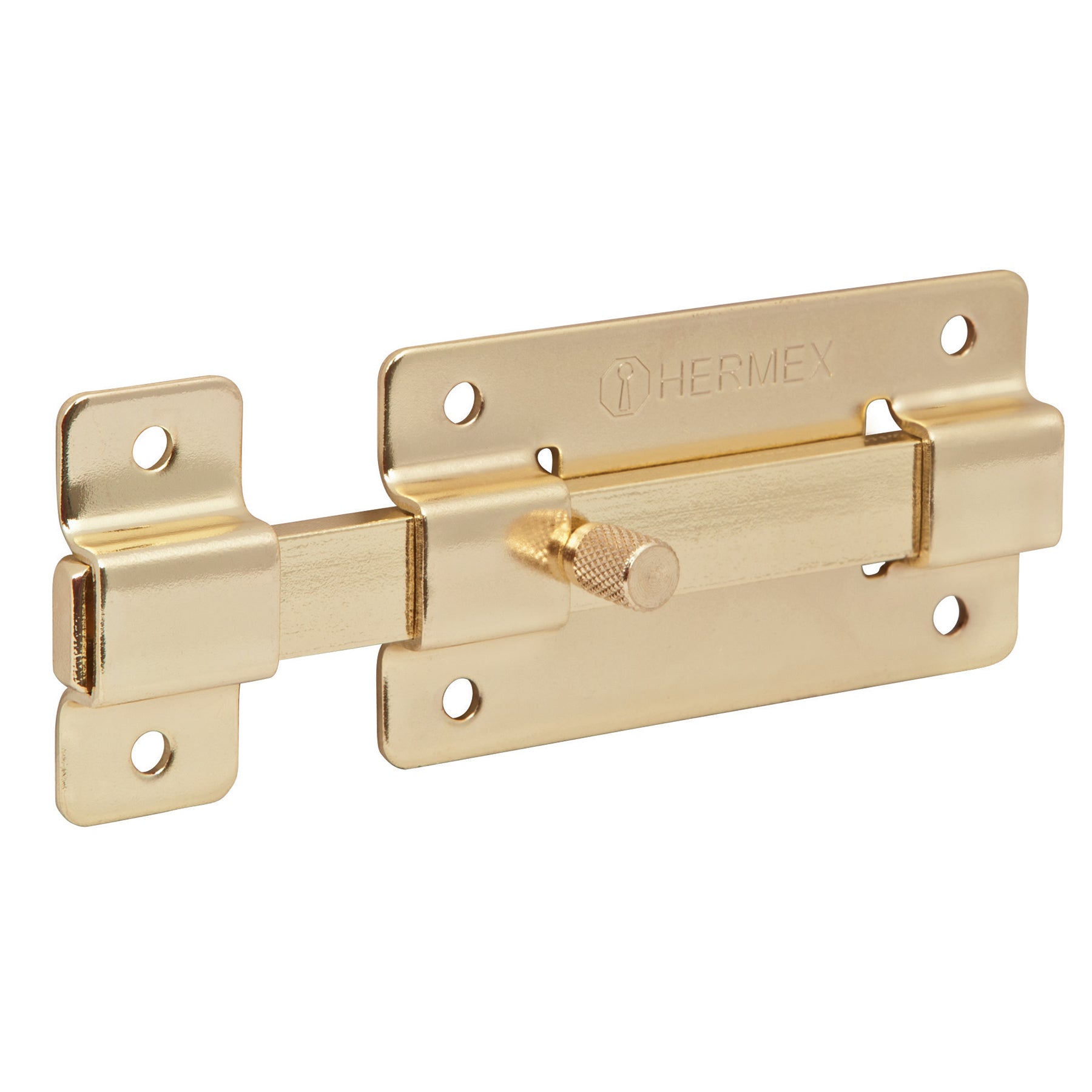 Pasador de barra plana 4" acabado latón, Hermex
