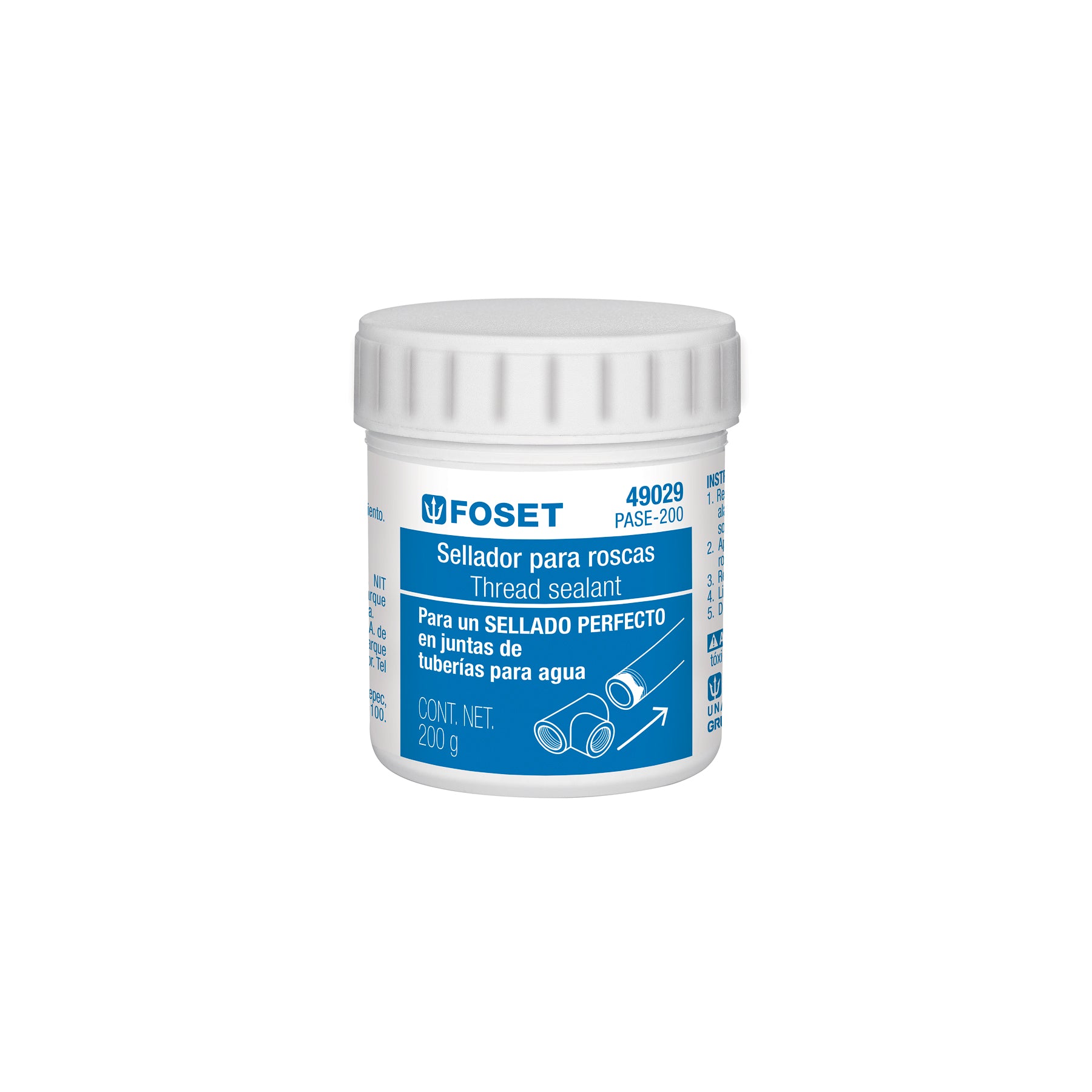 Sellador para roscas, 200g, Foset