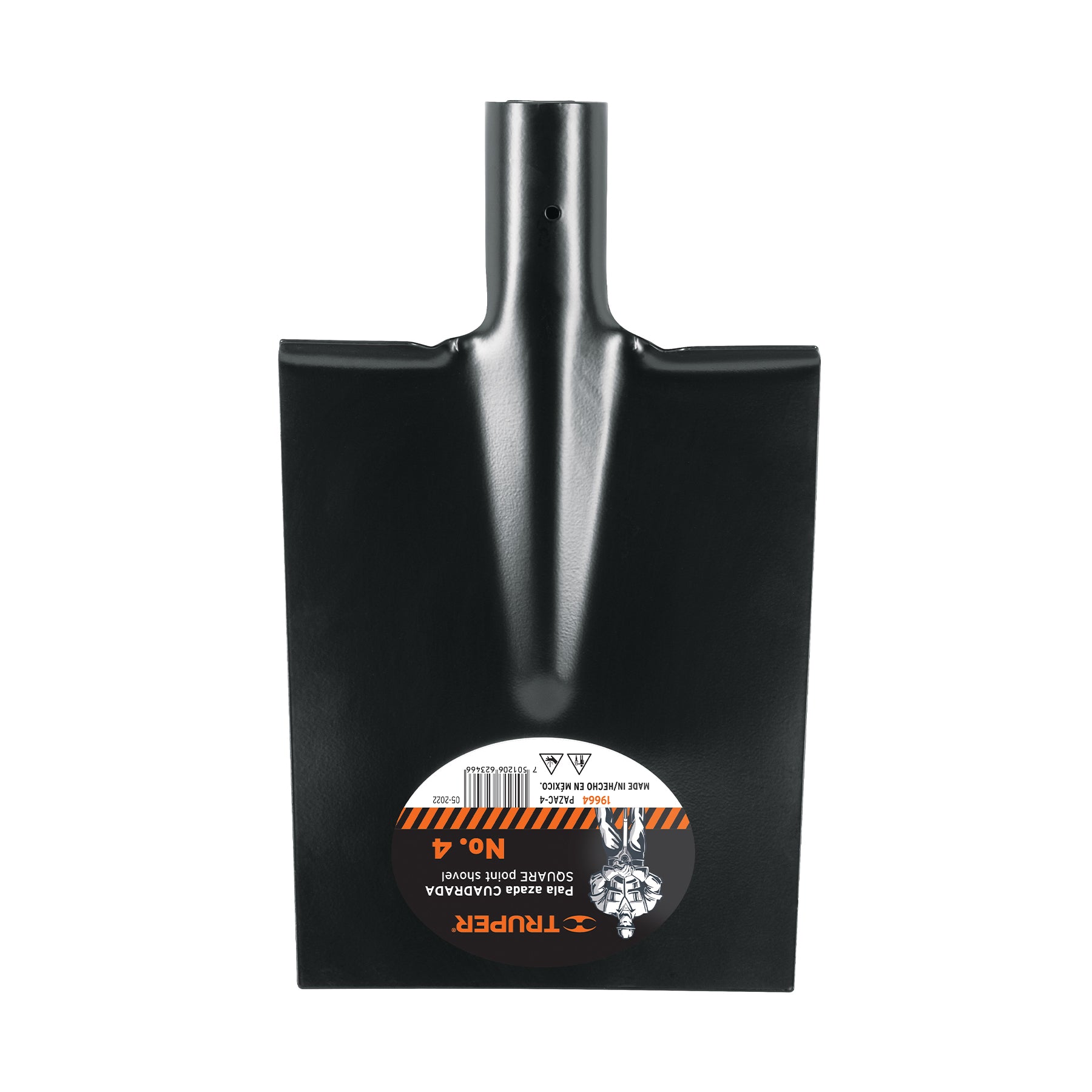 Pala azada cuadrada # 4, sin mango, Truper