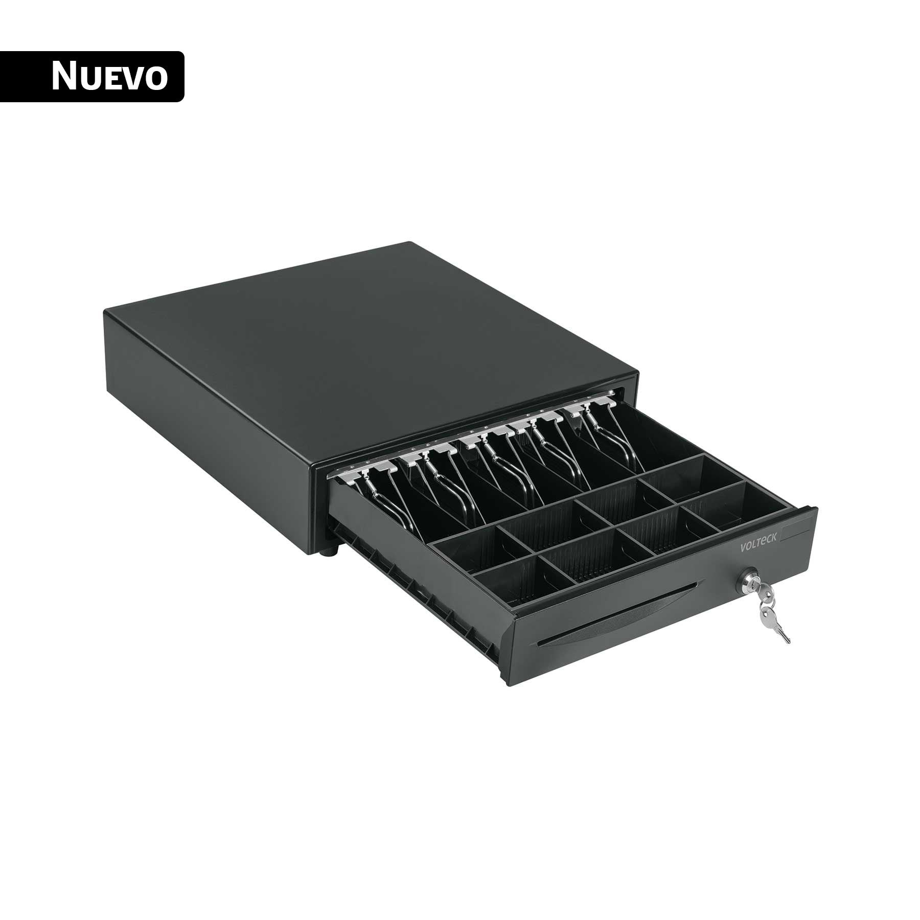 Cajón de dinero para 5 billetes y 8 monedas, VOLTECK