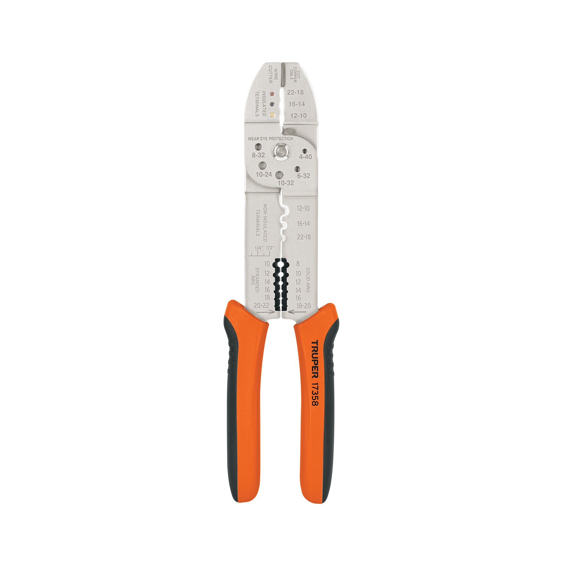 Pinza 10" pela cables, 20 a 10 AWG,Truper