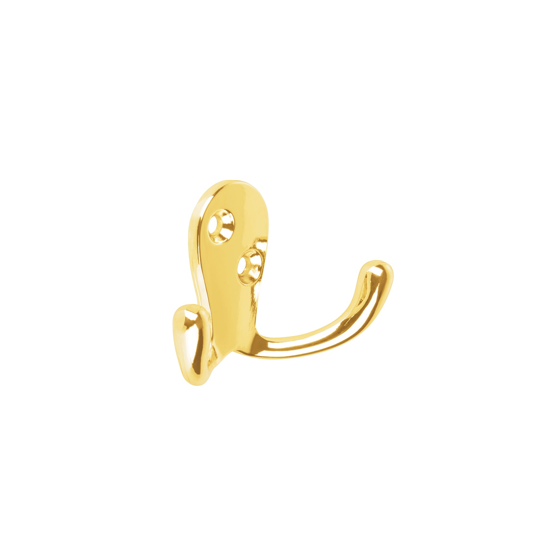 Gancho doble tipo perchero, 7 cm, latón brillante, Hermex, PEPU-21, 48356