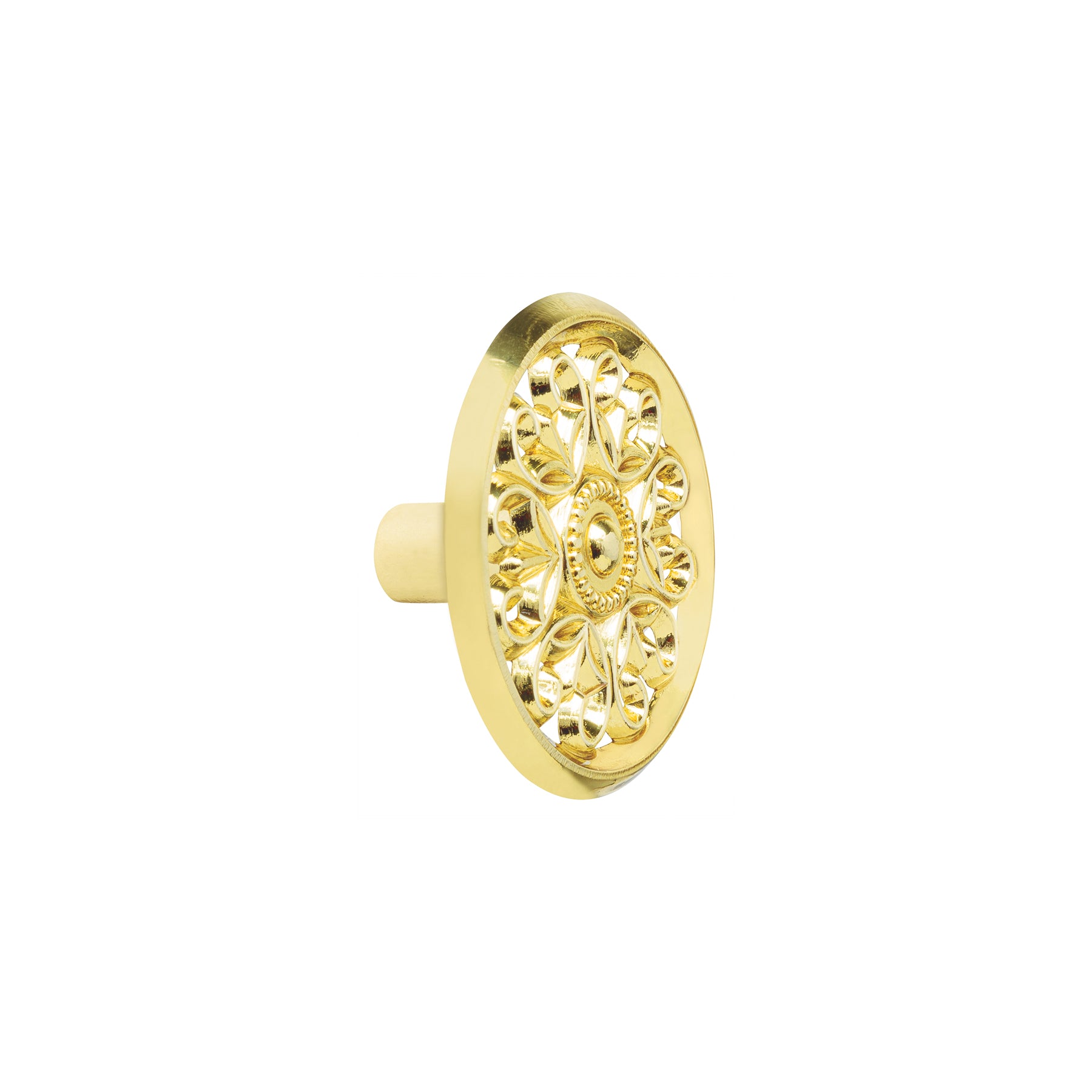 Perilla metálica estilo "Colonial", latón brillante, Hermex, PER-052, 43816