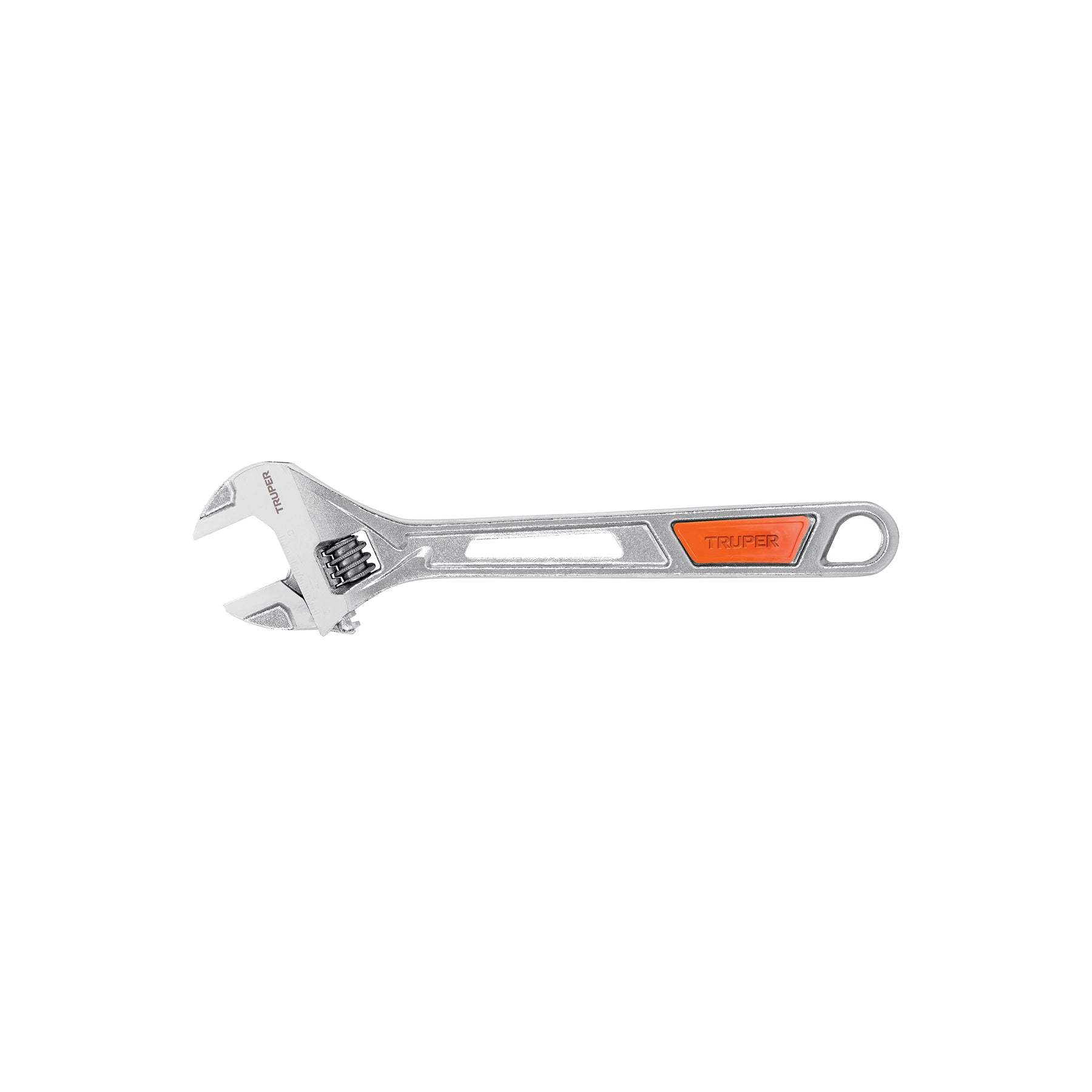 Llave ajustable (perico) 10" cromada mango de PVC, Truper