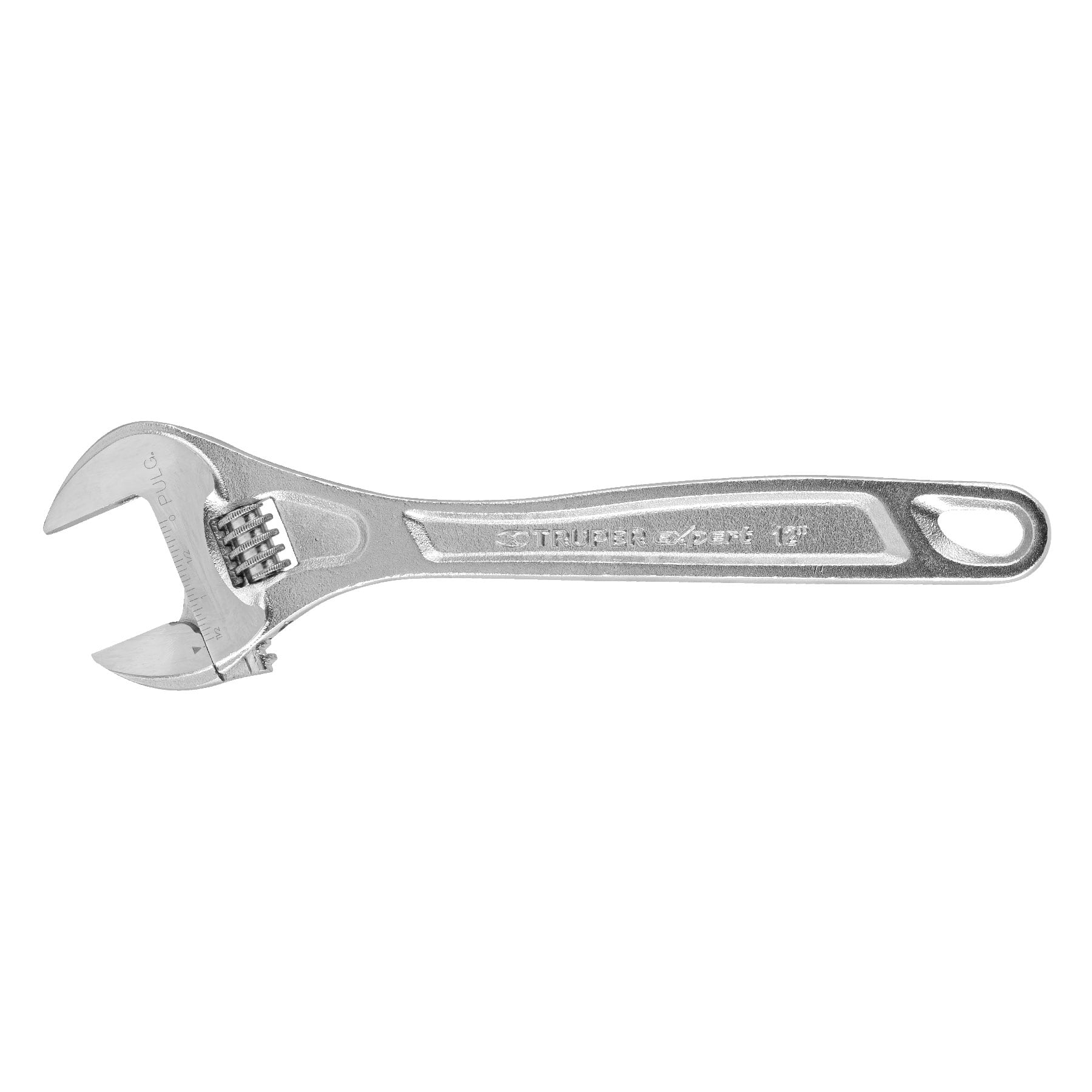 Llave ajustable (perico) 12" profesional cromada, Expert