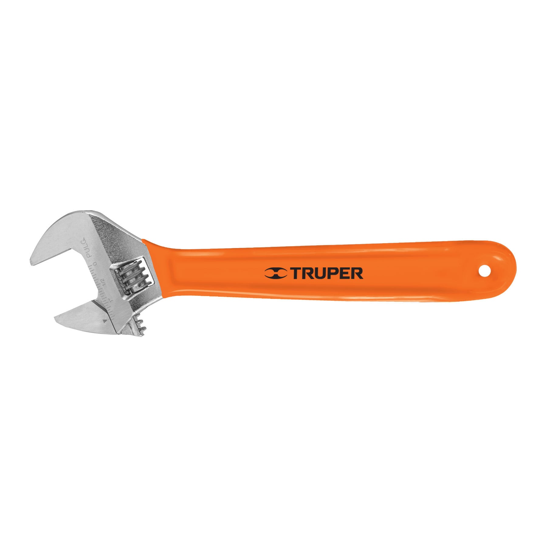 Llave ajustable (perico) 12" cromada mango de PVC, Truper