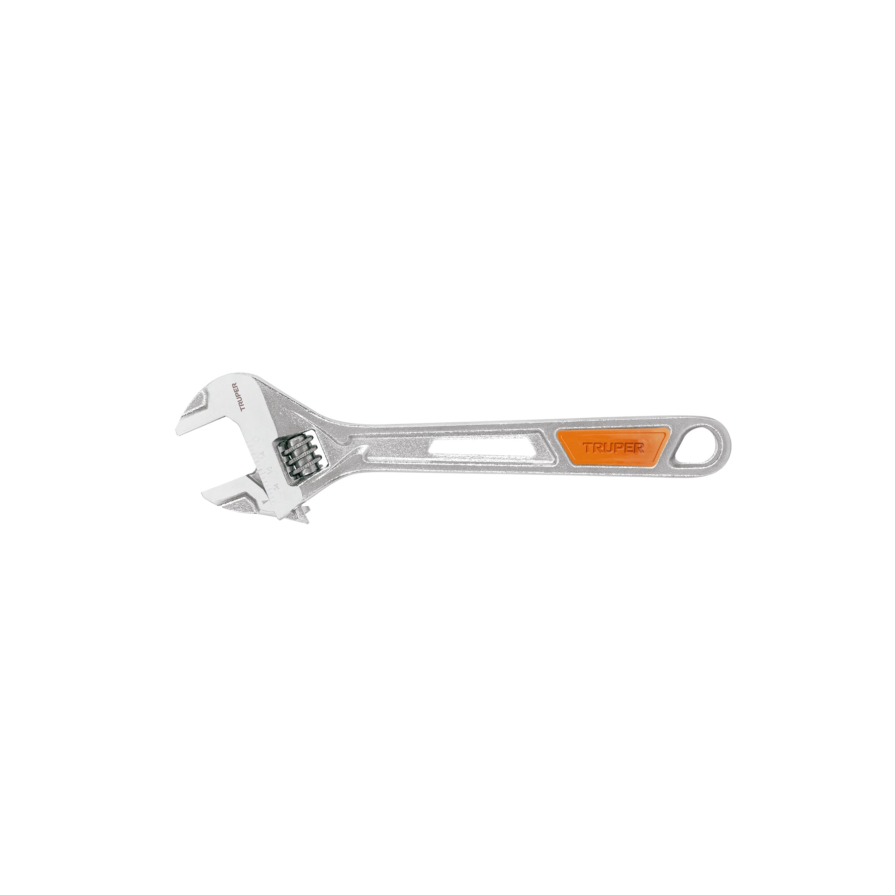 Llave ajustable (perico) 8" cromada mango de PVC, Truper