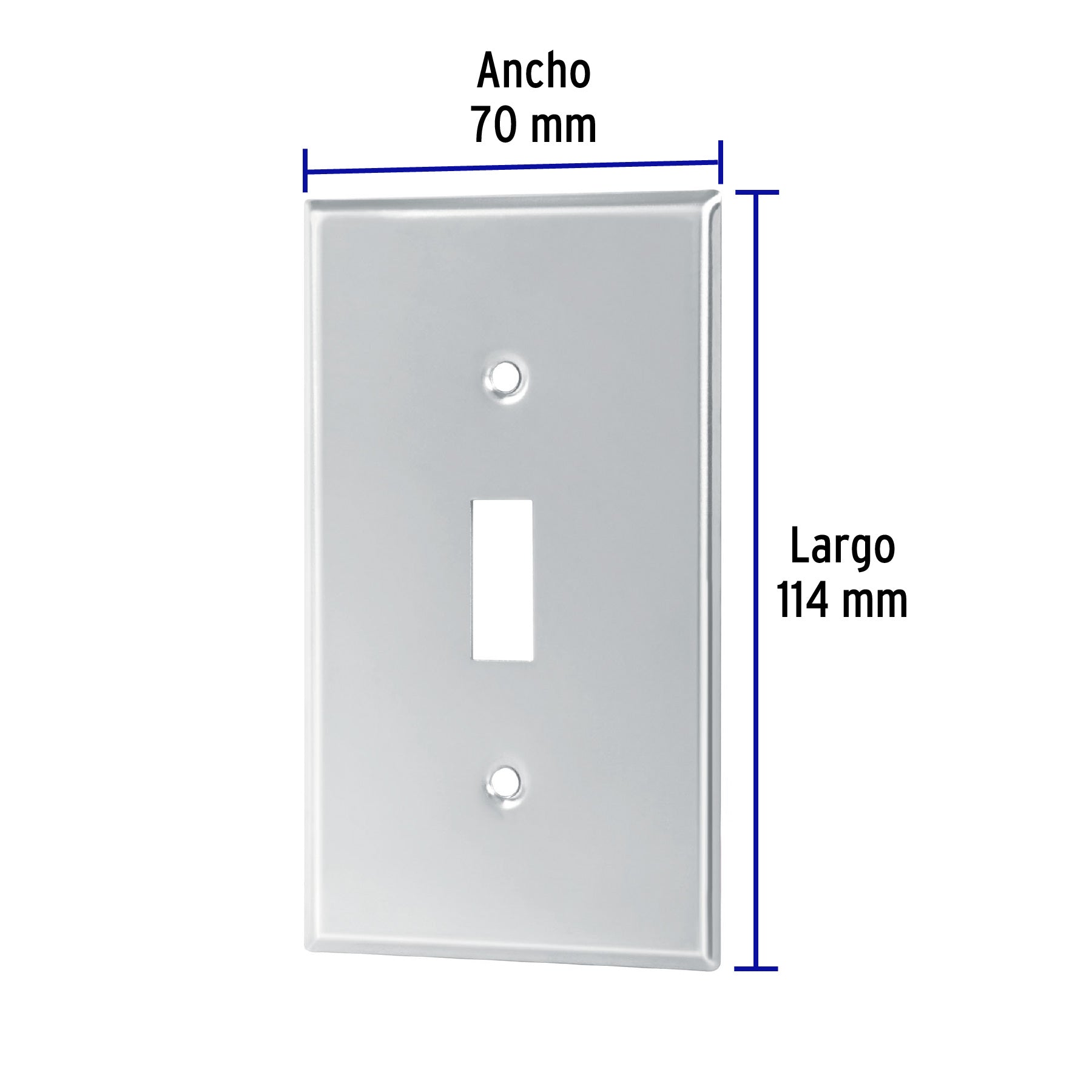 Placa de Acero inoxidable para interruptor vertical, Standard