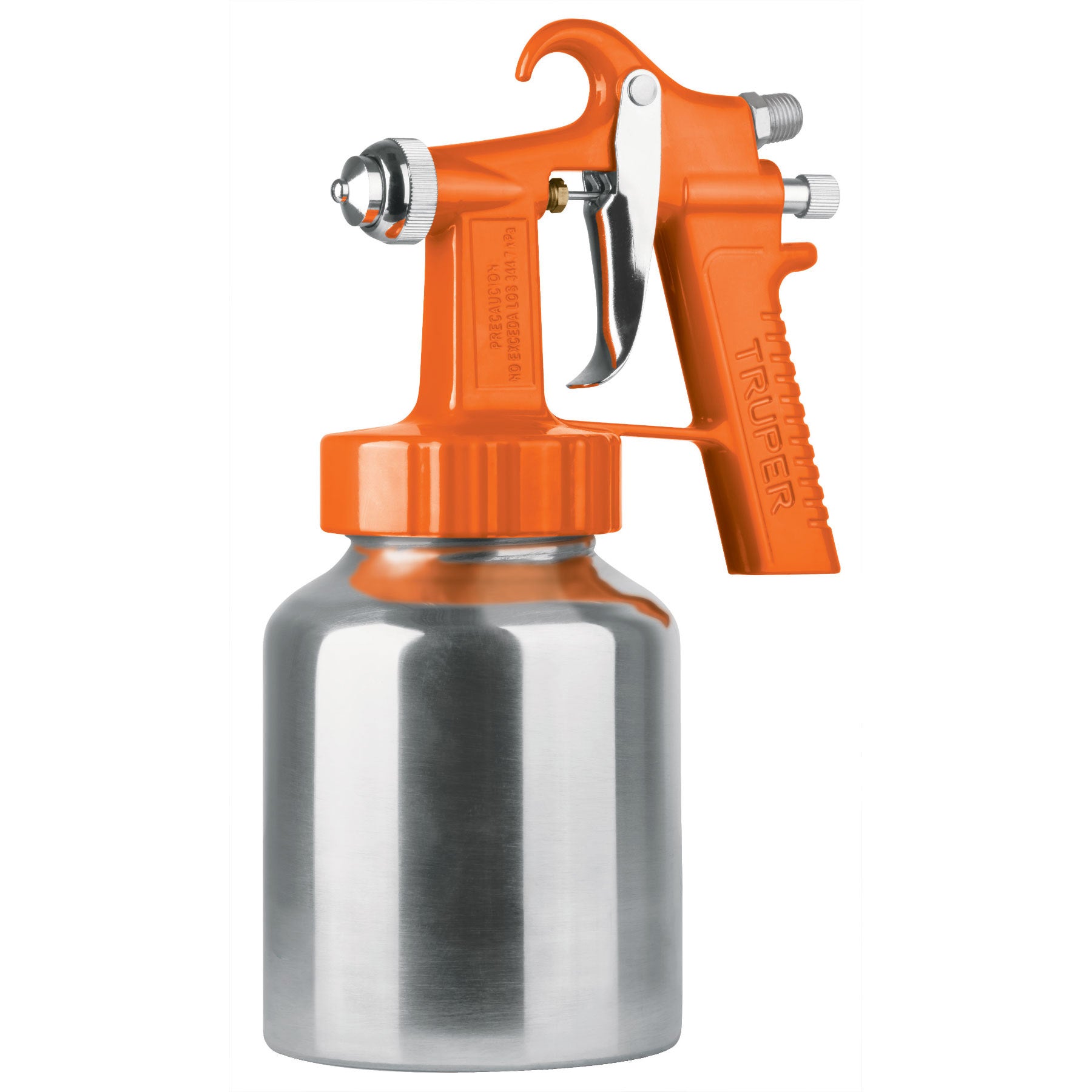 Pistola para pintar baja presión, naranja, entrada sup, Truper