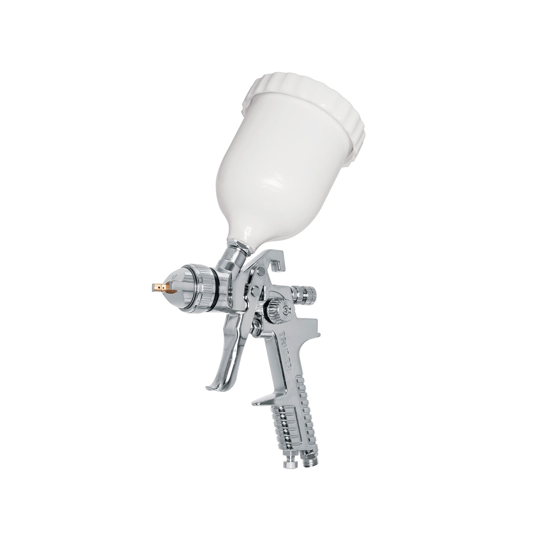 Pistola para pintar gravedad HVLP vaso plástico, 1.7 mm, Truper