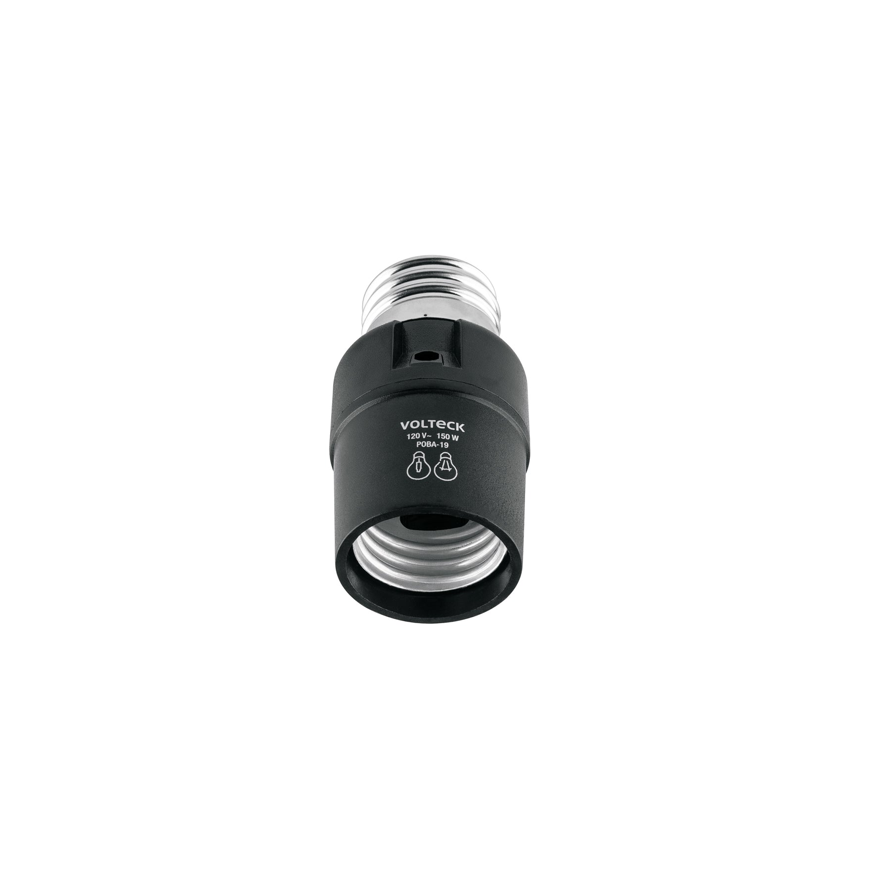 Portalámpara de PVC, con sensor de luz, Volteck