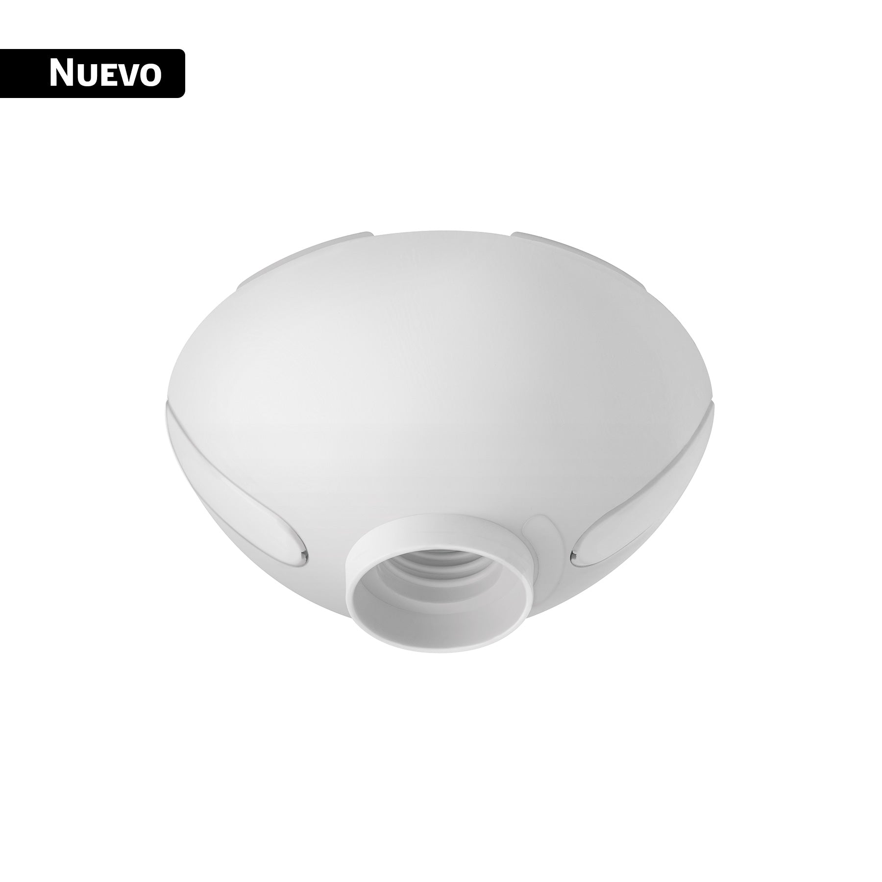 Portalámpara 4-1/2" de plástico, para sobreponer, Volteck, POPL-22, 43727