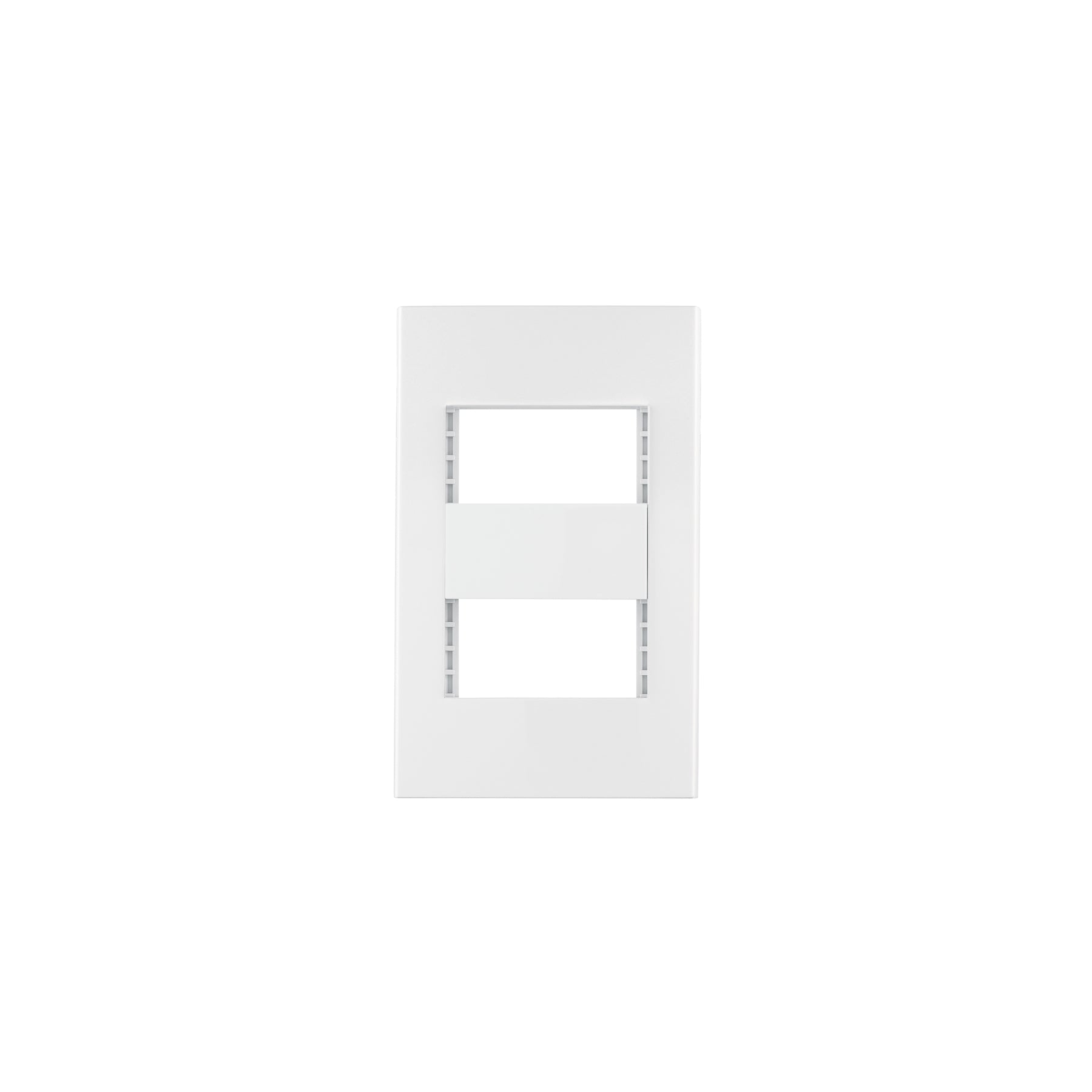 Placa 2 ventanas, 1 módulo, línea Española, color blanco, Volteck, PPDO-EB, 47063