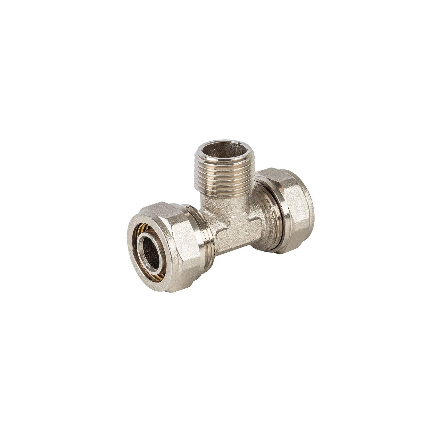 Tee macho para PEALPE, 3/8x1/2x3/8", Foset