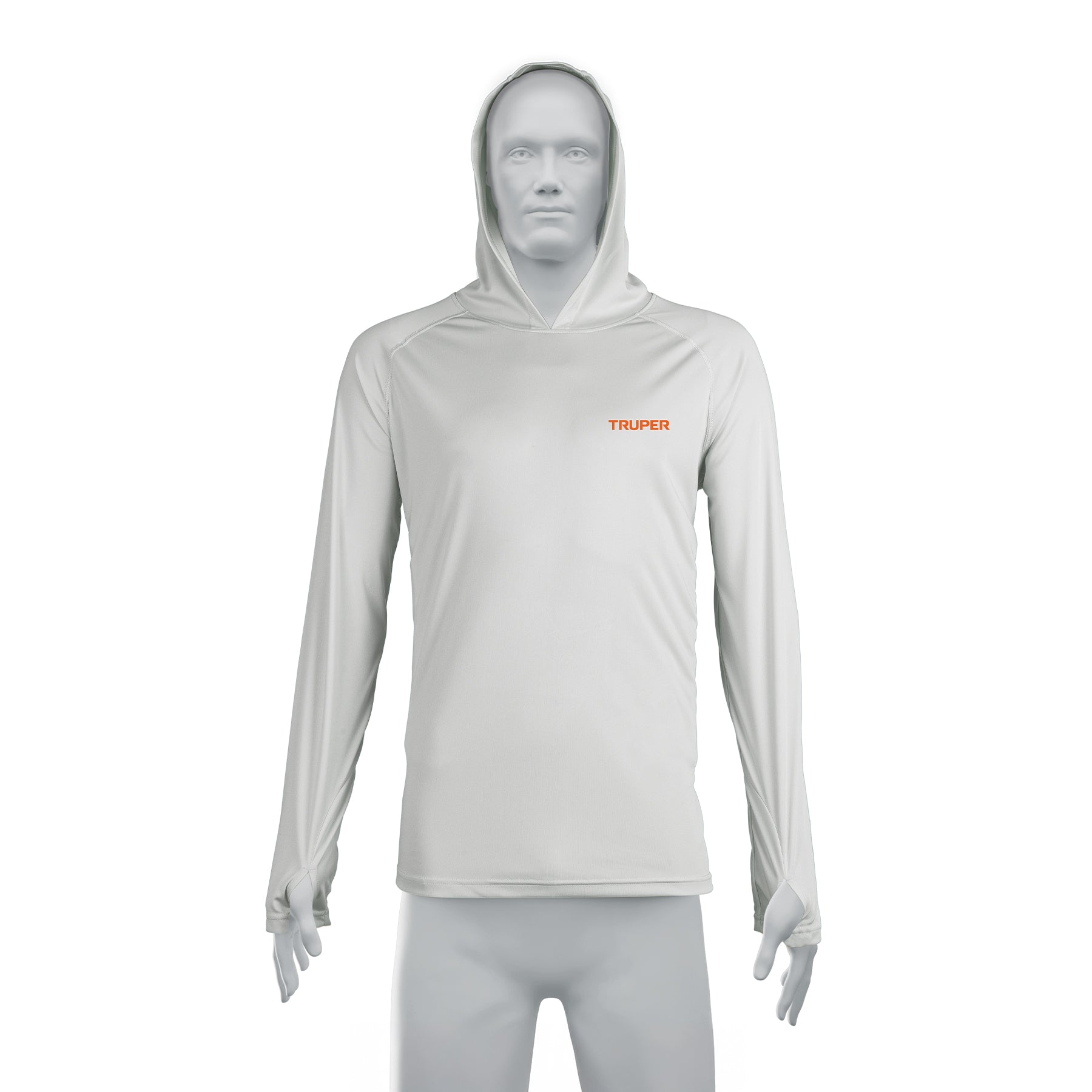Playera protección solar,m. larga, con gorro, hombre,CH, Truper