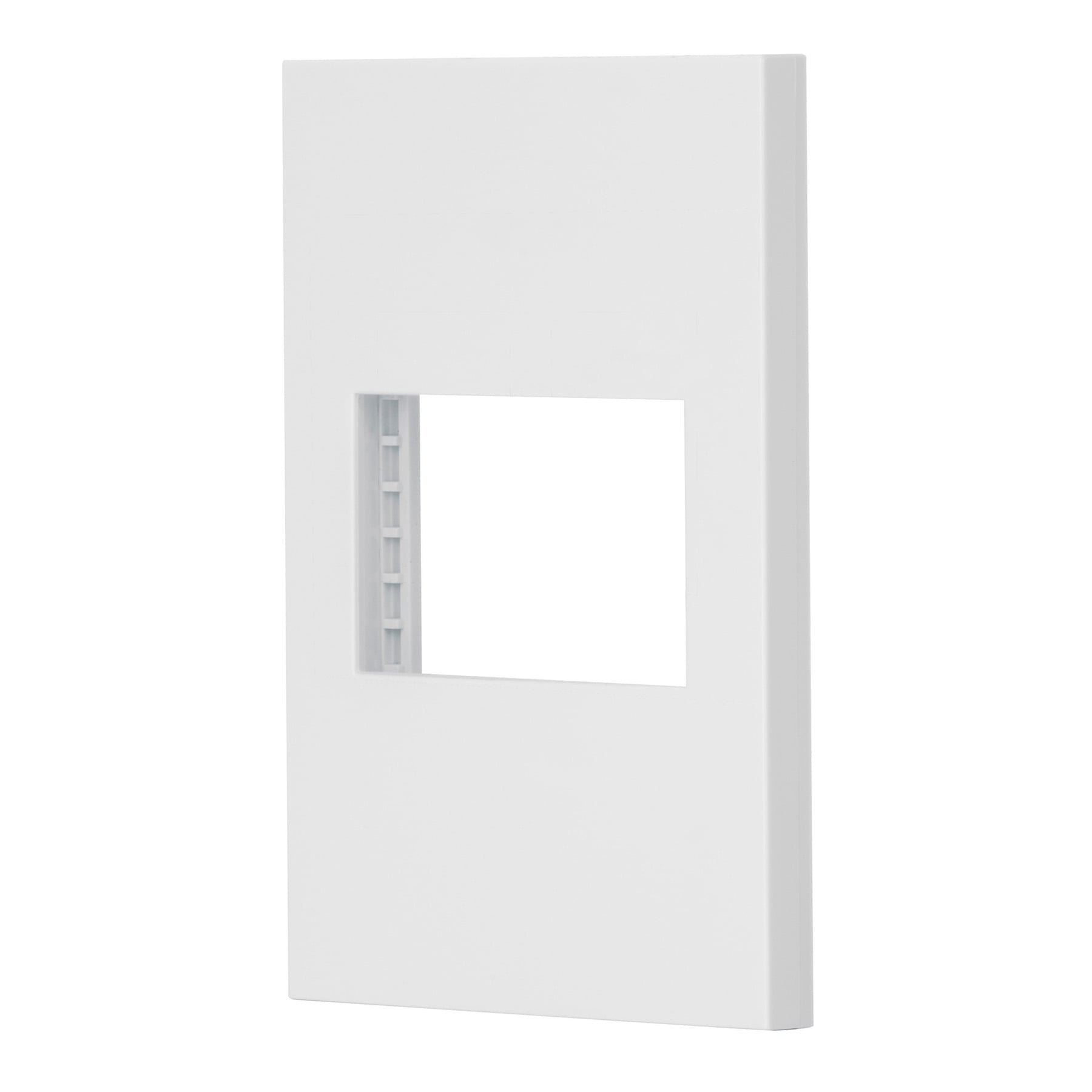 Placa 1 ventana, 1.5 módeloulos, línea Española, color blanco