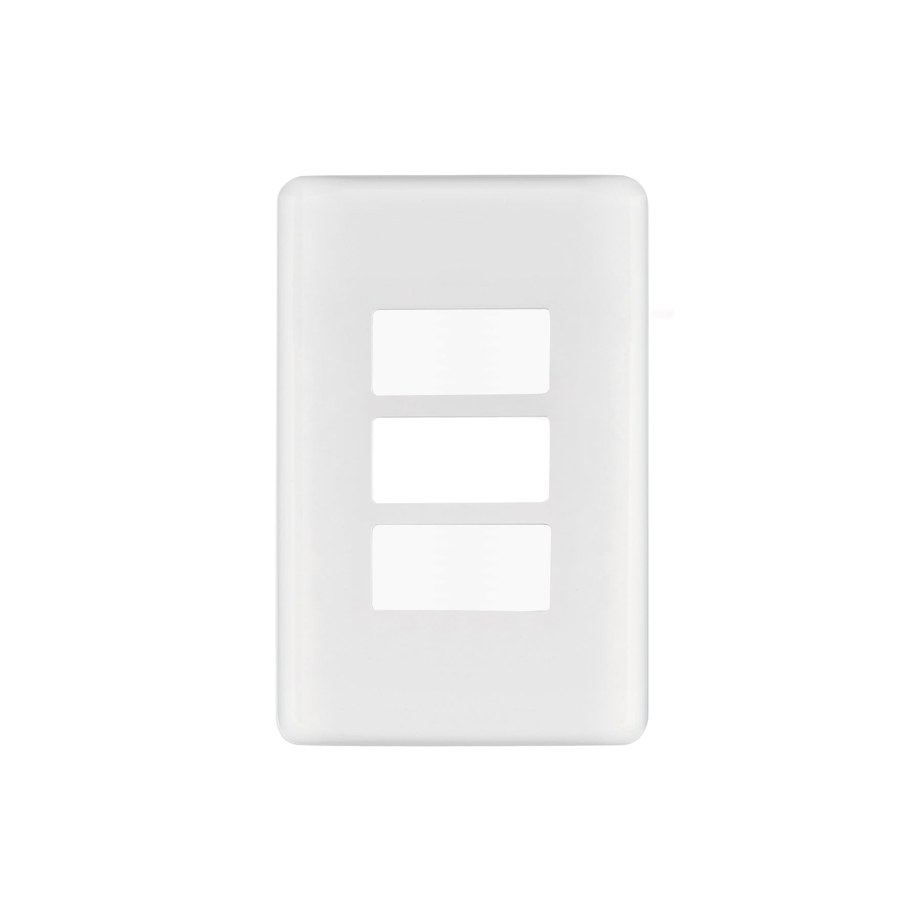 Placa 3 módeloulos de ABS, blanca, Volteck Basic