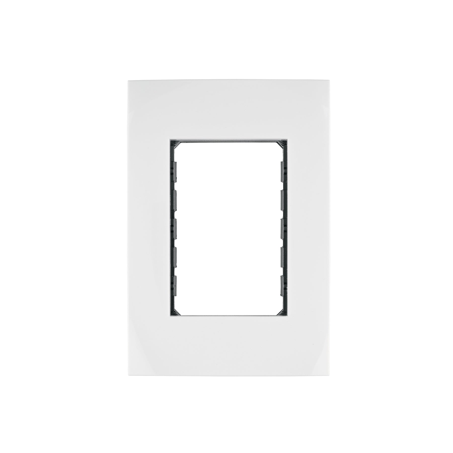 Placa 3 módulos de ABS, línea Oslo, color blanco, Volteck, PPTR-OB, 48305