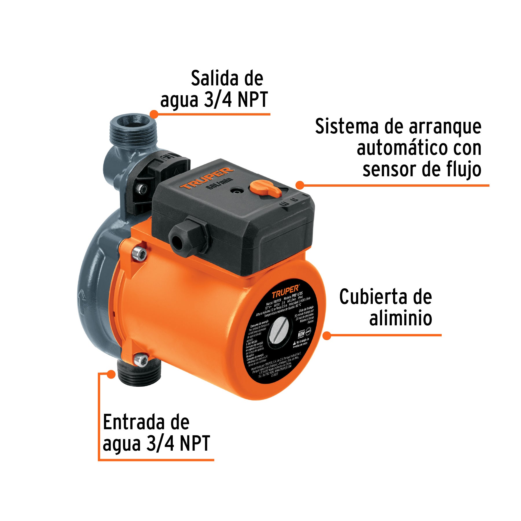 Bomba presurizadora 1/3 HP, Truper