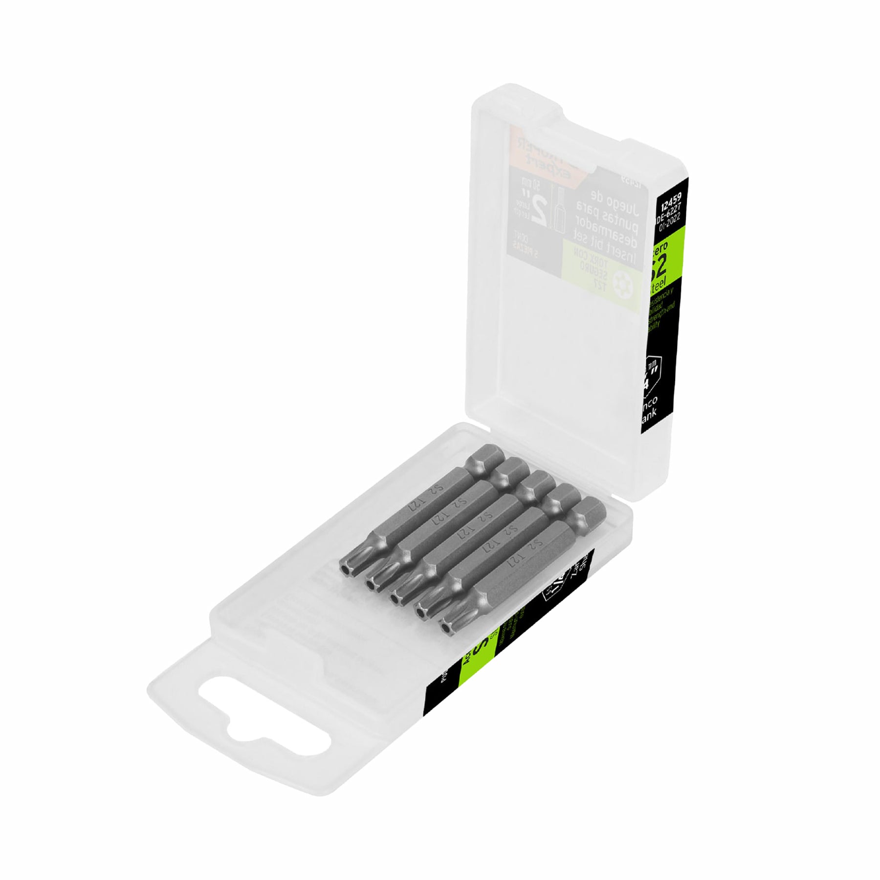 Estuche con 5 puntas torx T27 con seguro largo 2", Expert
