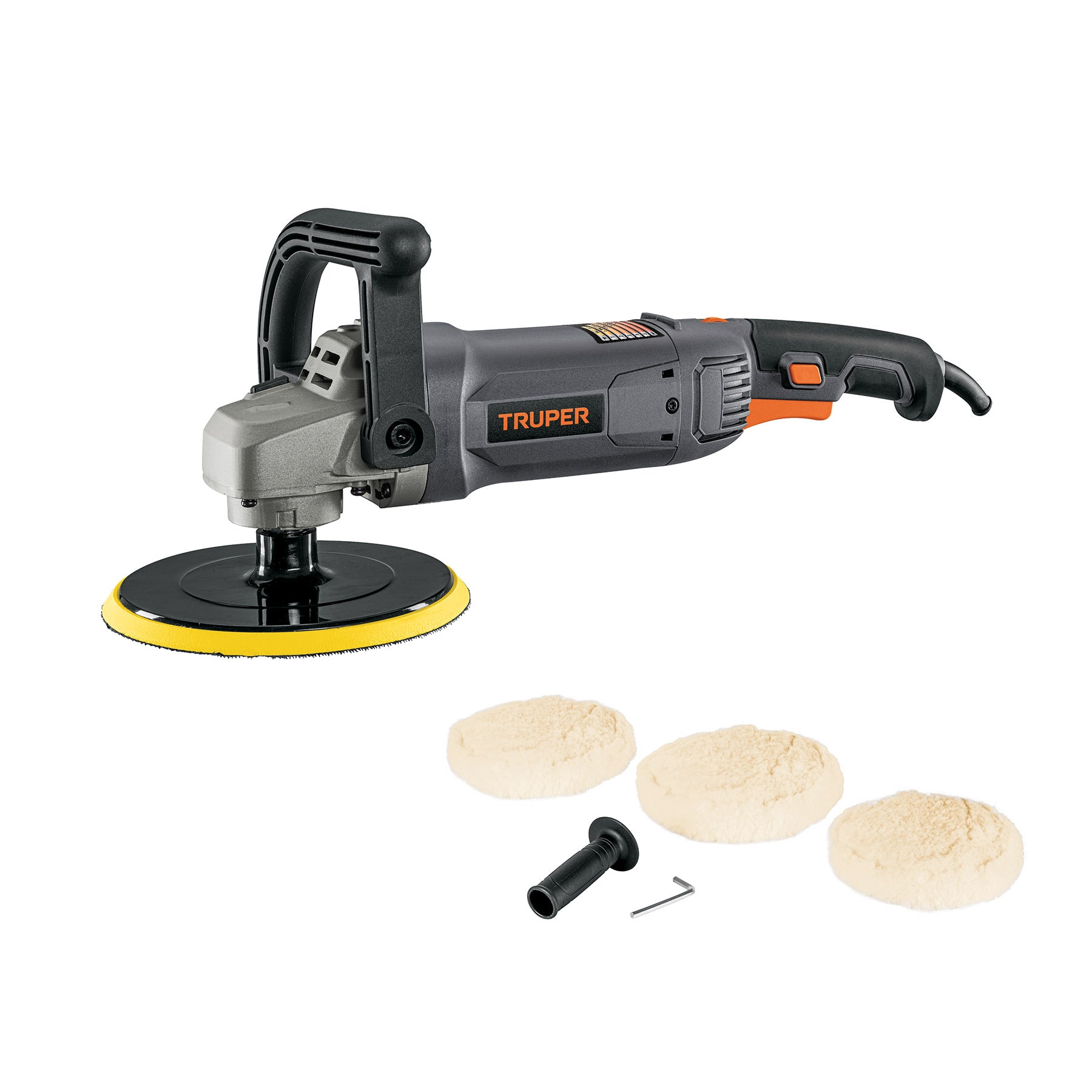 Pulidora velocidad variable 7", 1200W, Truper industrial