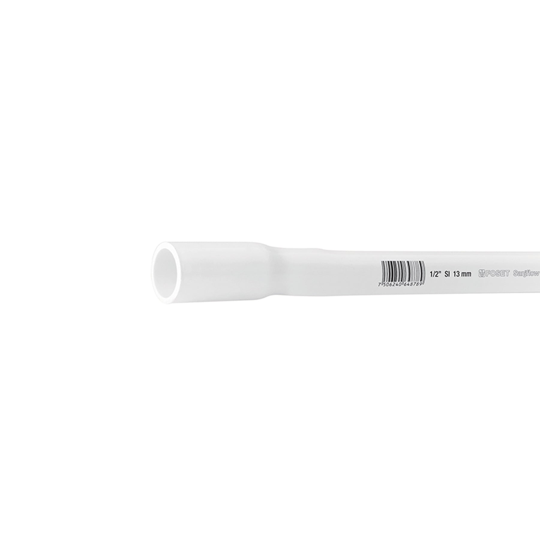 Tubo de 1/2" PVC hidráulico cédula 40, 3m, 0.7kg, Foset