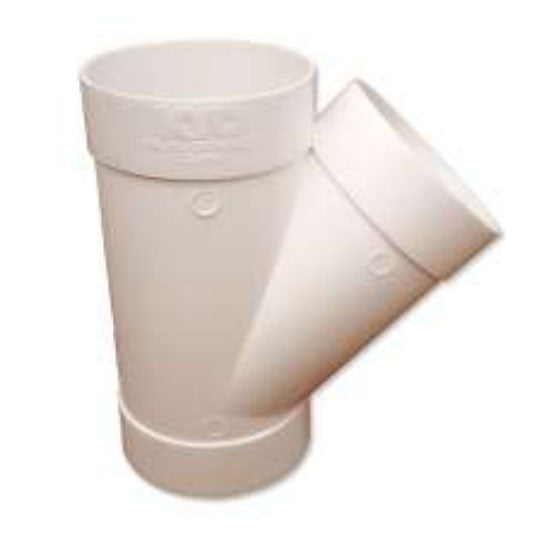 Yee pvc sanitario cem. de 100 x 50 mm (4x2)
