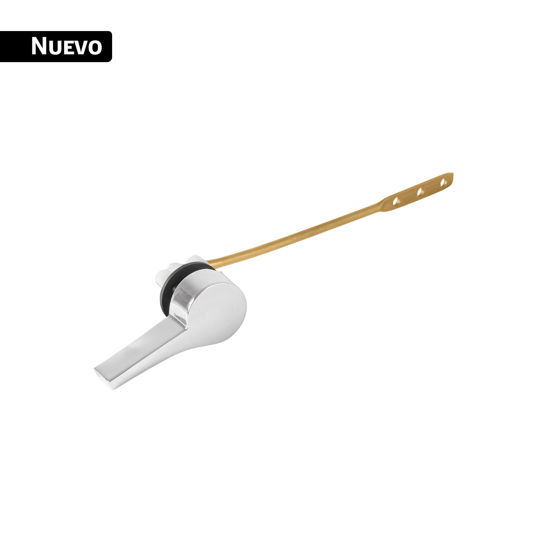 Palanca frontal metálica cromada minimalista para WC, Foset