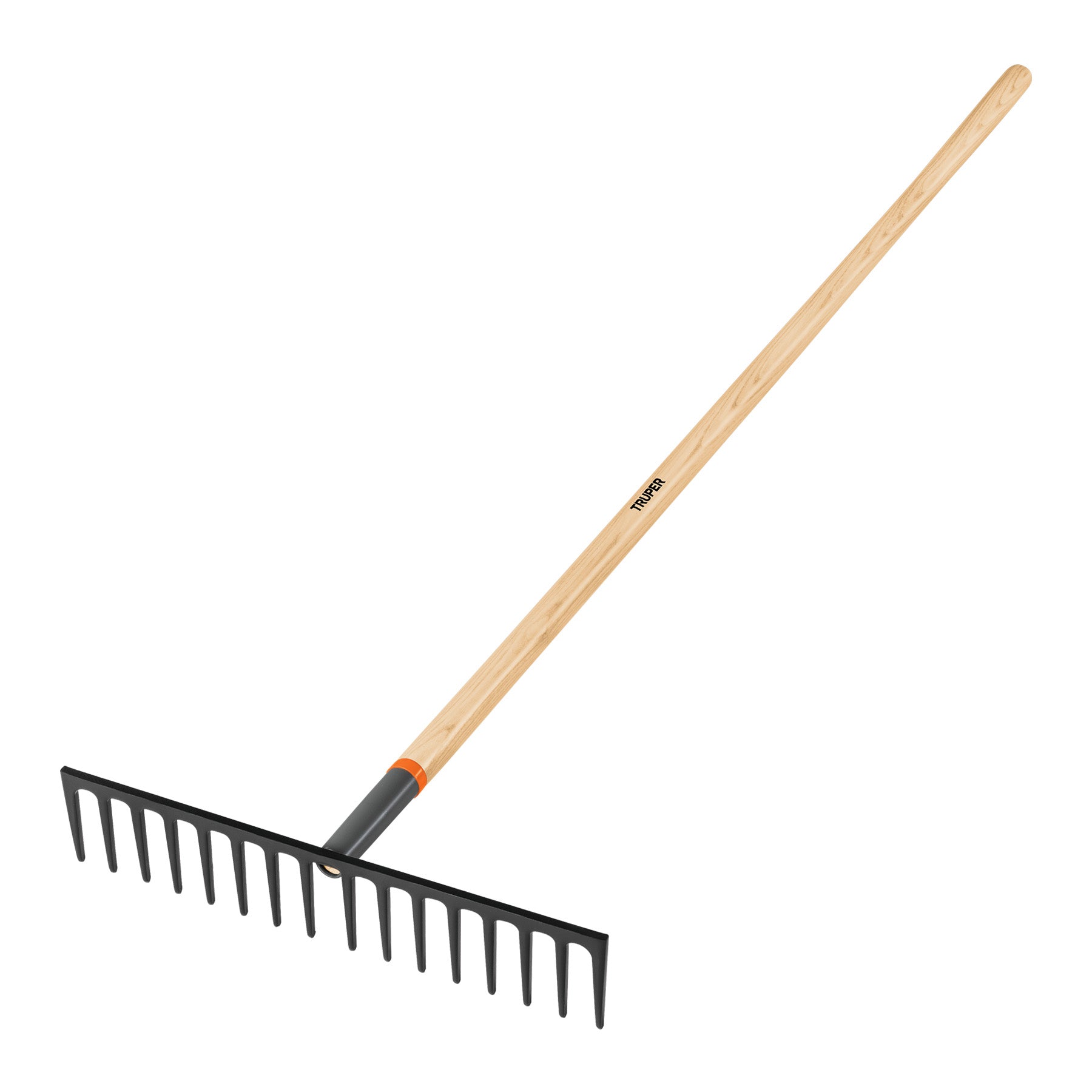 Rastrillo recto reforzado, 16 dientes, mango de 60", Truper