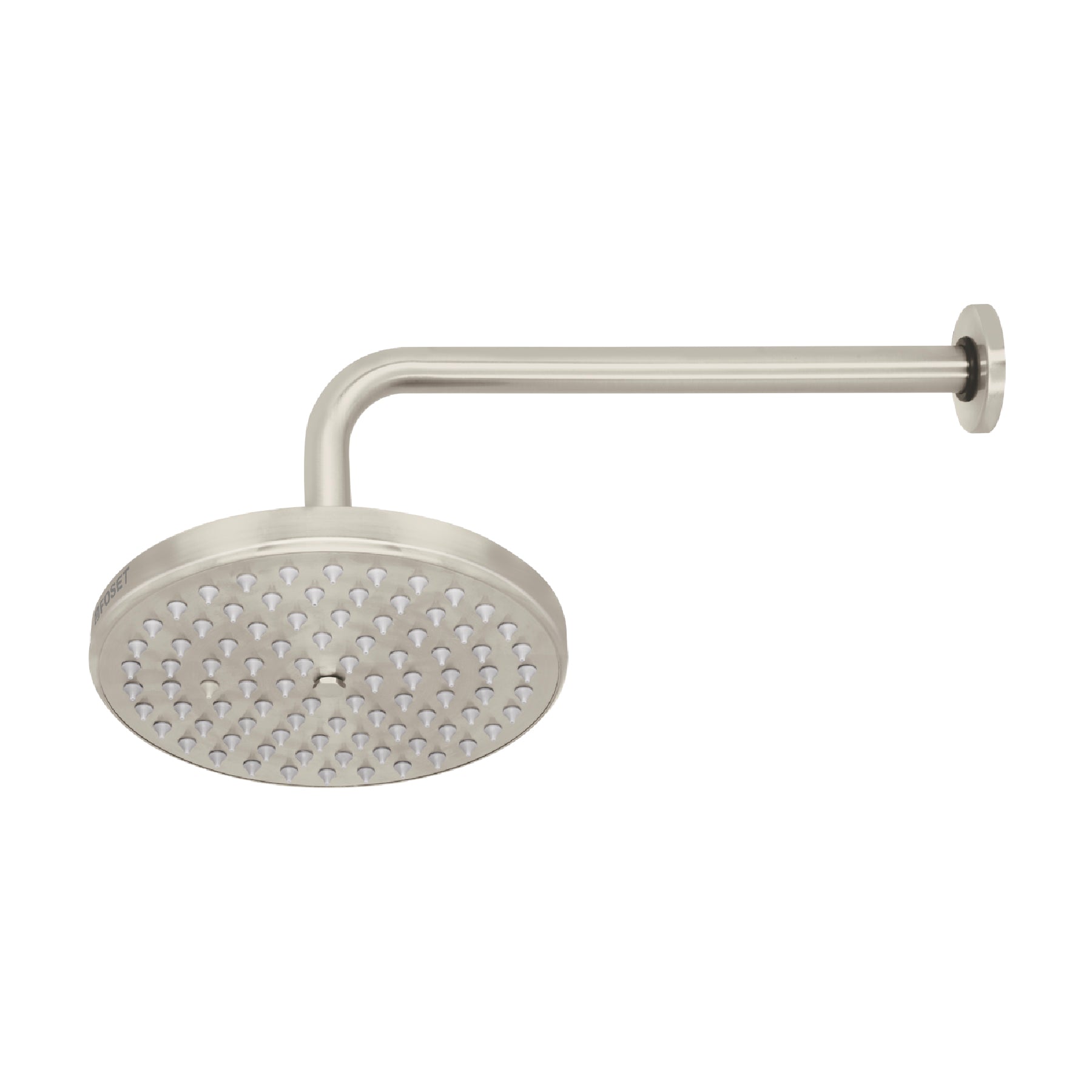 Regadera satín 8" plato redondo, con brazo, Foset Element