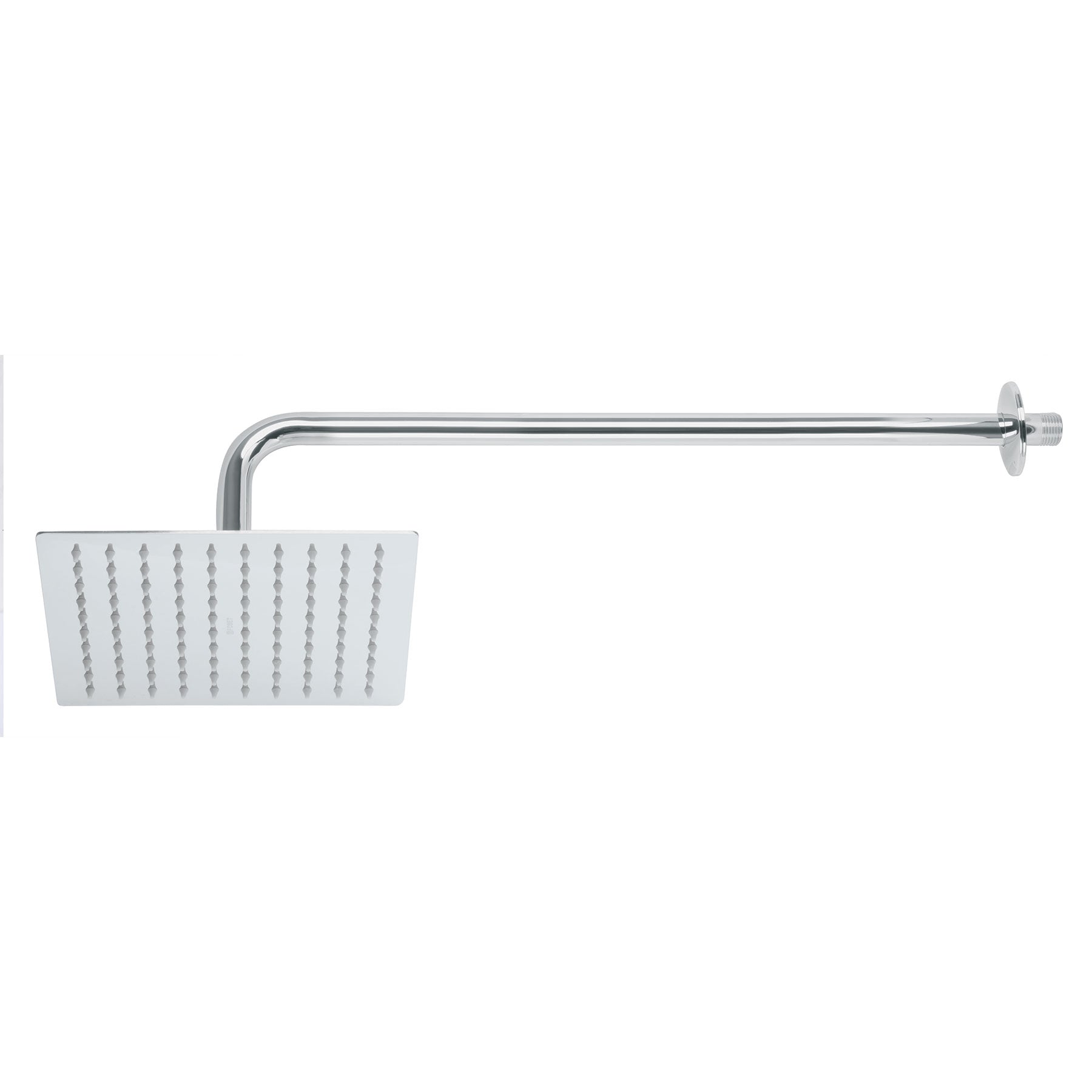 Regadera plato cuadrado 8" con brazo, cromo, Foset RIVIERA