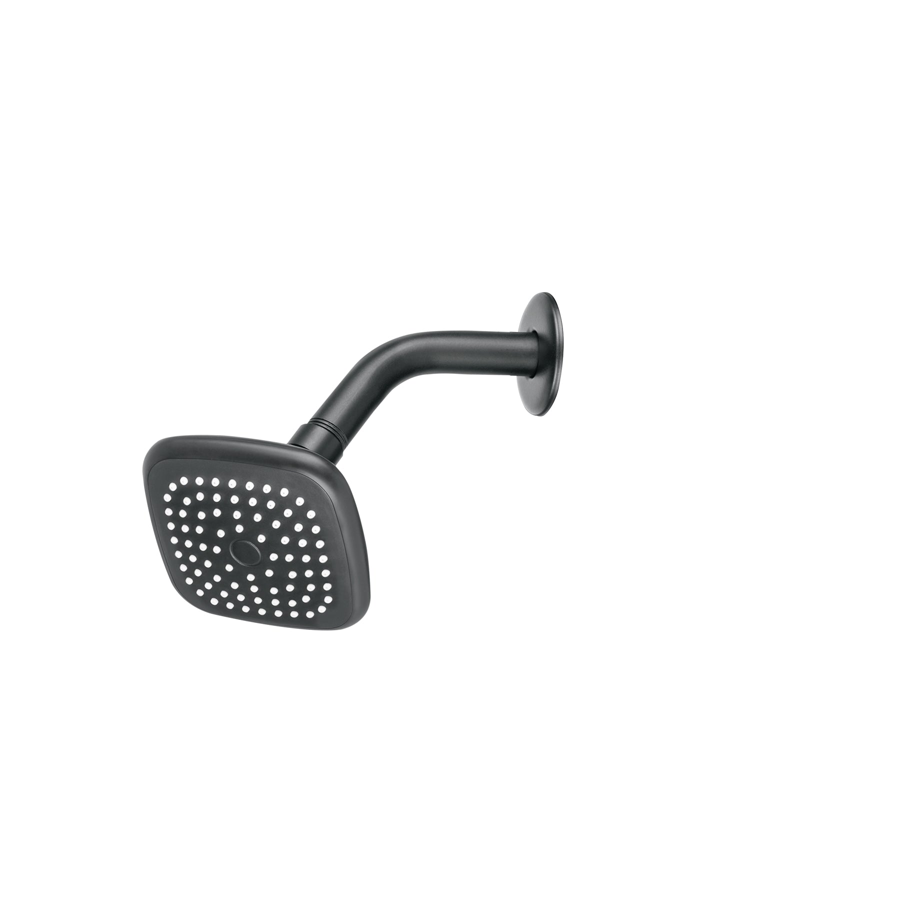 Regadera cuadrada 3-3/4" brazo y chapetón, negro, BASIC, Foset, R-401M, 48420