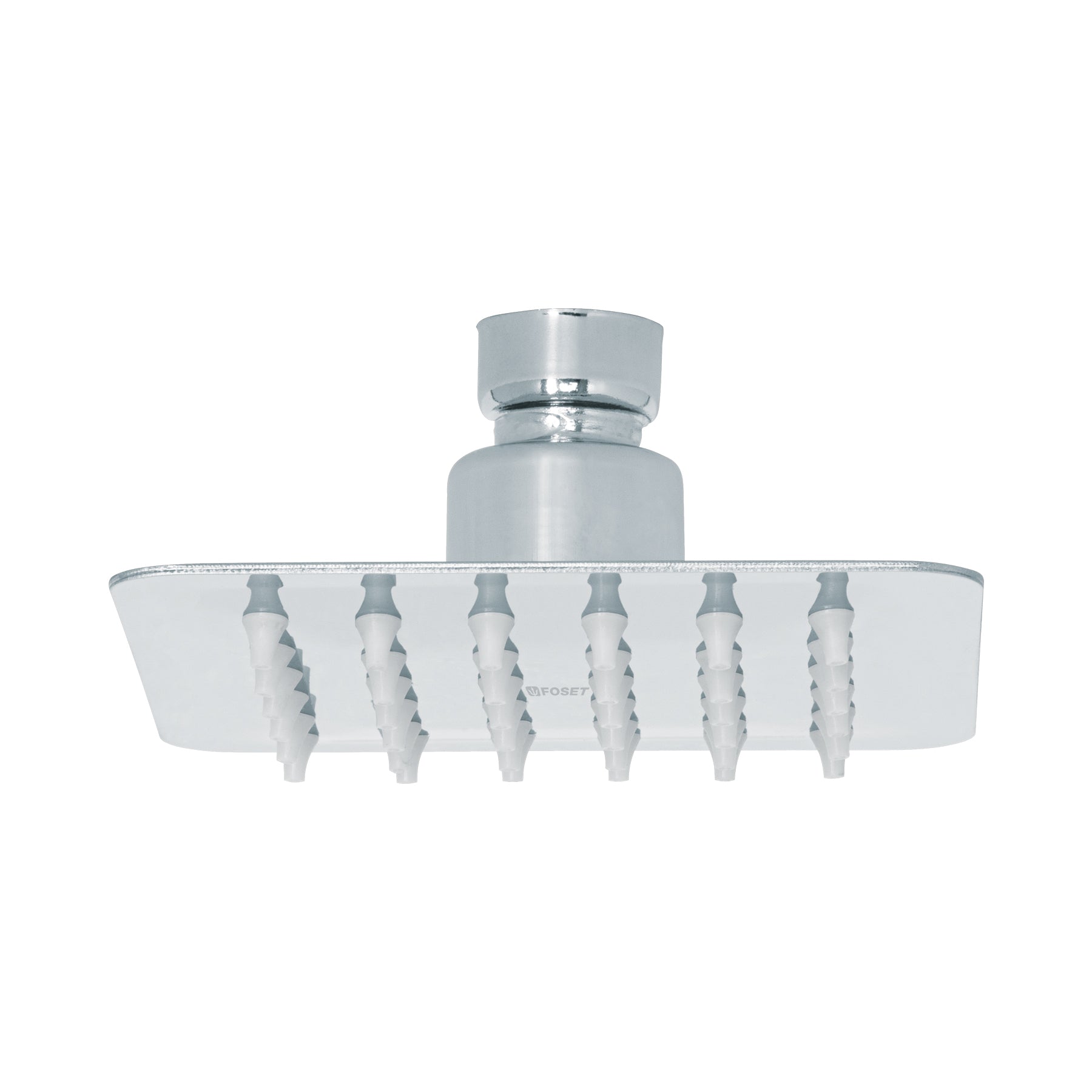 Regadera cuadrada 4", acero inoxidable , sin brazo, cromo, TÚBIG, Foset, R-413S, 47735