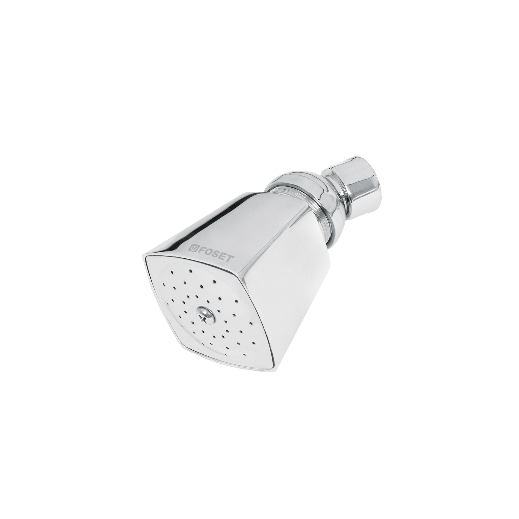 Regadera cuadrada metálica 2" sin brazo, Foset Aqua