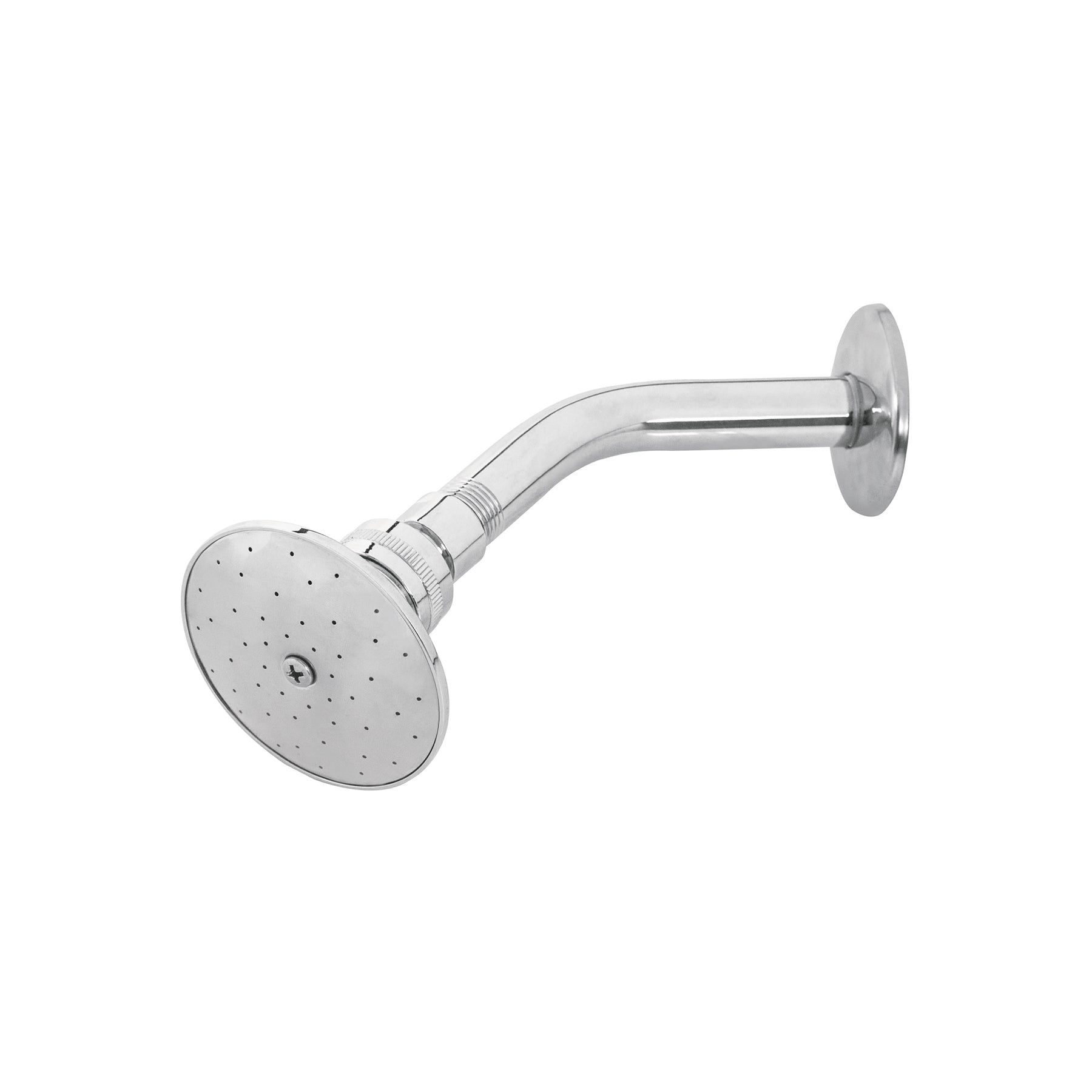 Regadera redonda 3" brazo y chapetón de acero, Foset Aqua