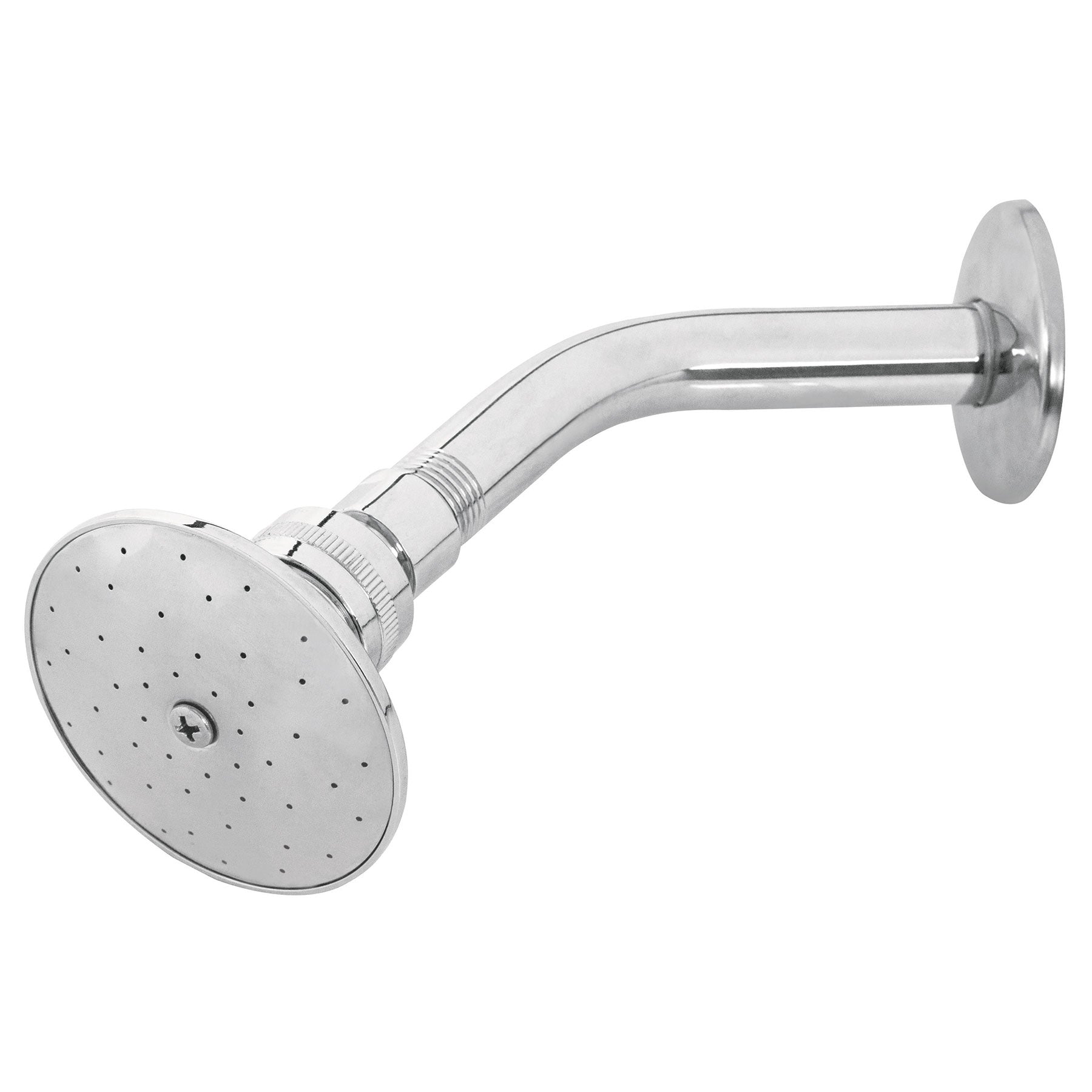 Regadera redonda 3" brazo y chapetón de acero, Foset Aqua