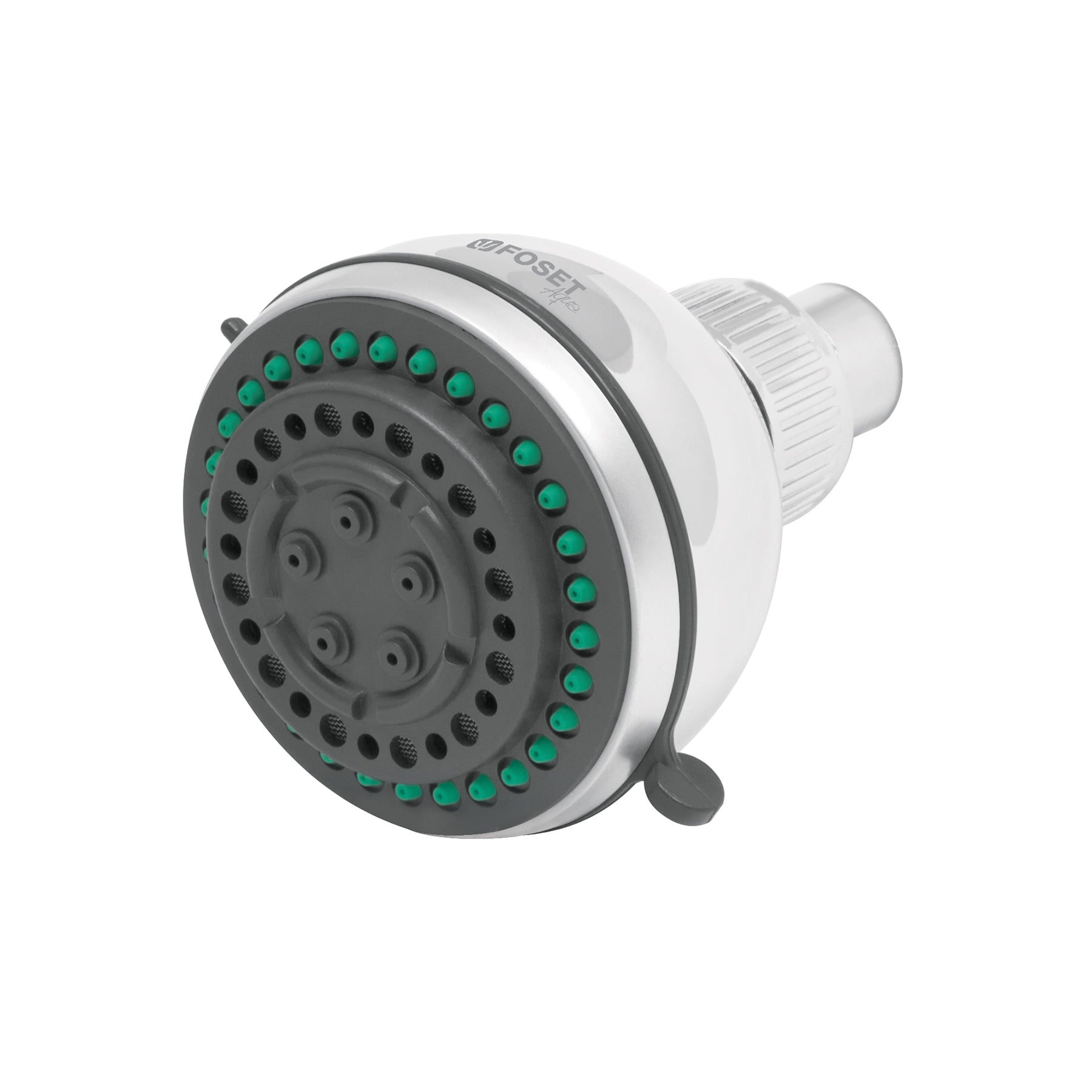 Regadera redonda de ABS 3", 5 funciones, sin brazo, Aqua