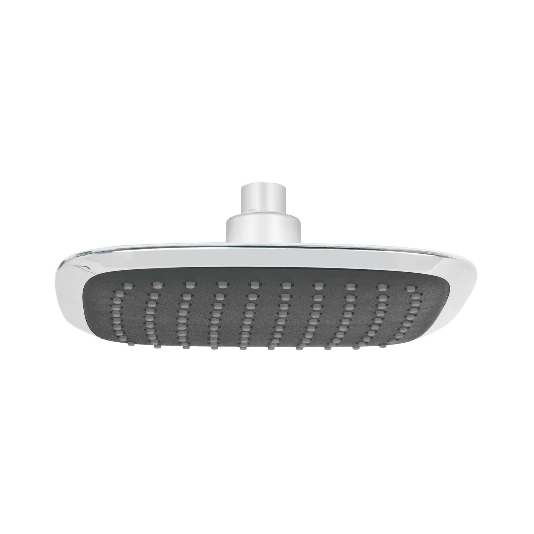 Regadera cuadrada plato ancho 8" gris-cromo, sin brazo, Aero