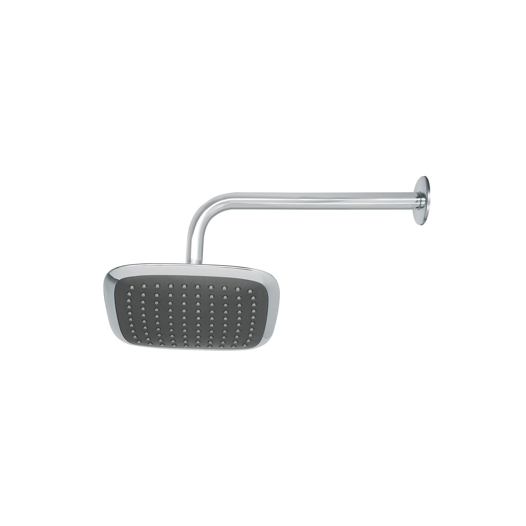 Regadera cuadrada plato ancho 8" brazo inox a muro, Aero