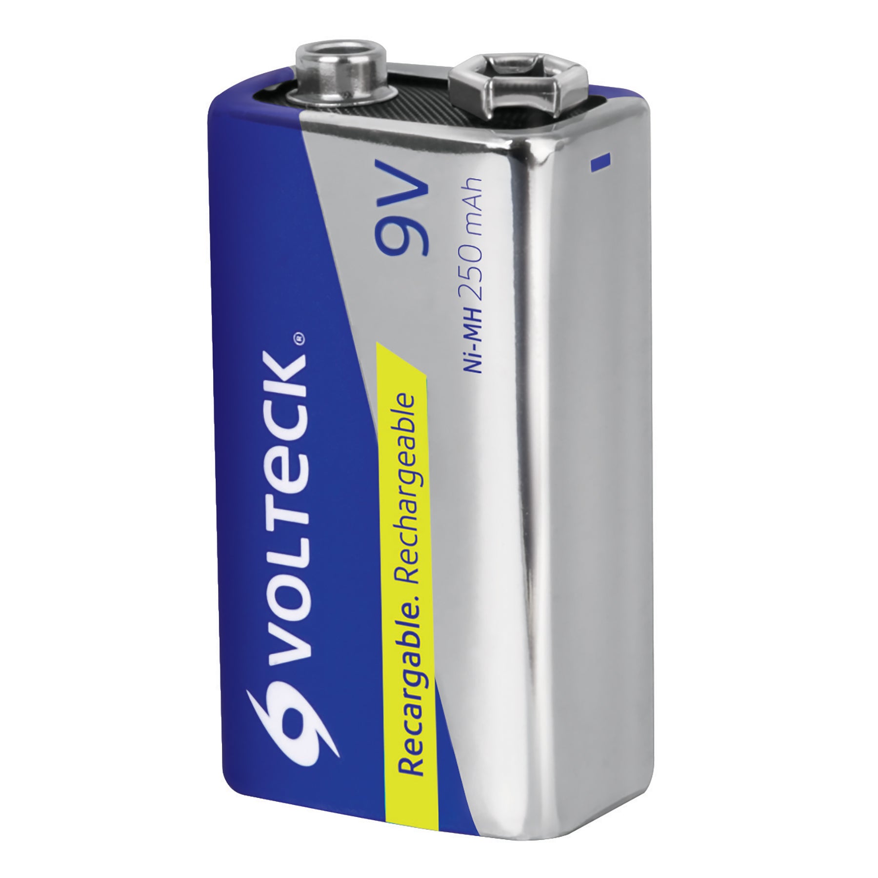 Blíster con 1 pila recargable 9V uso general, 250 mAh