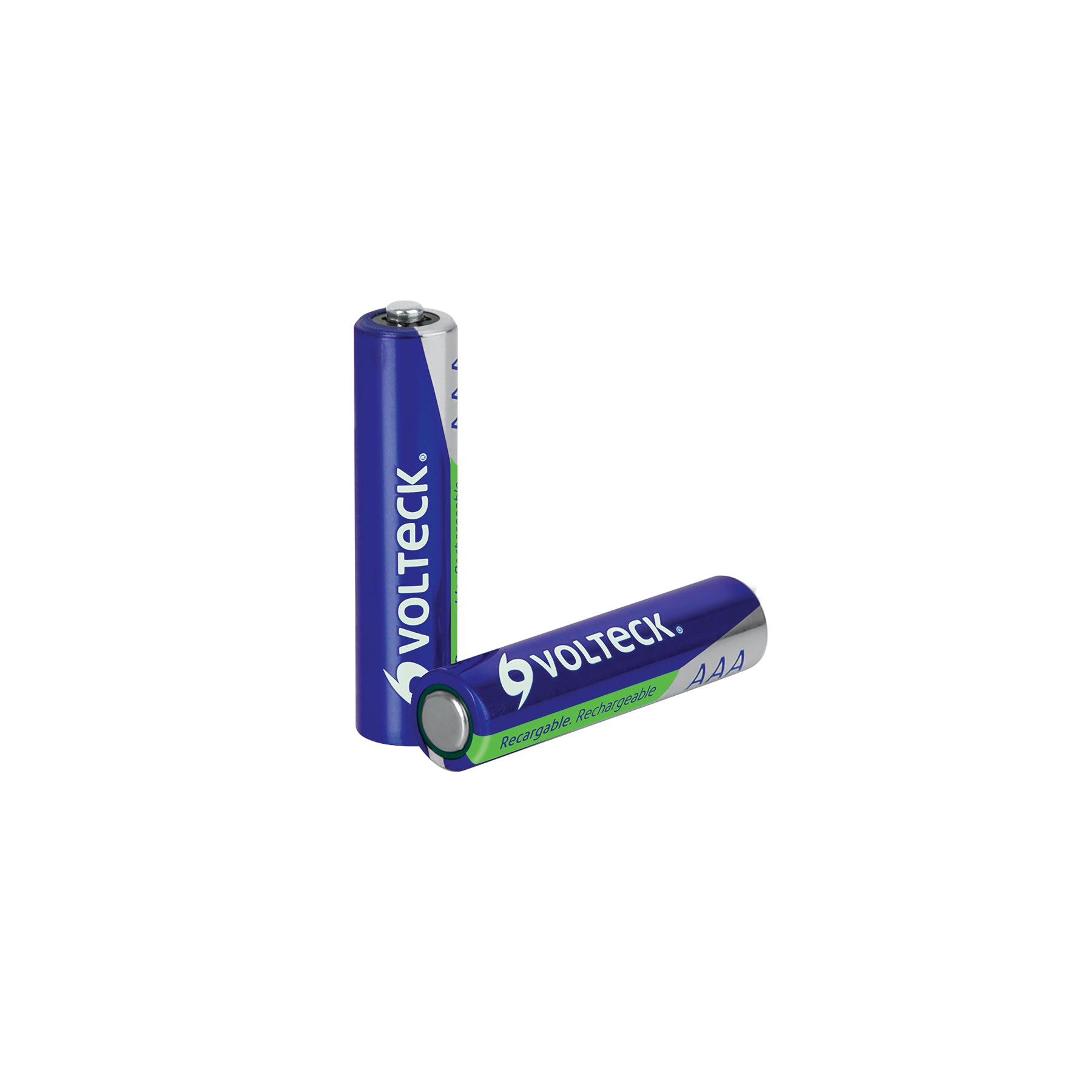 Blíster con 2 pilas recargables AAA larga duración, 1000 mAh, Volteck, RE-AAA, 47205